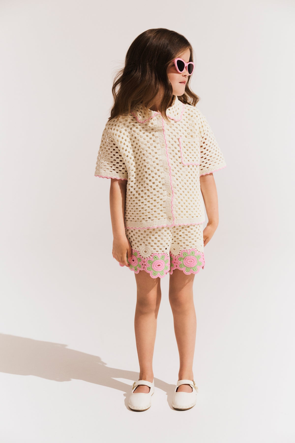 Floral Crochet Short