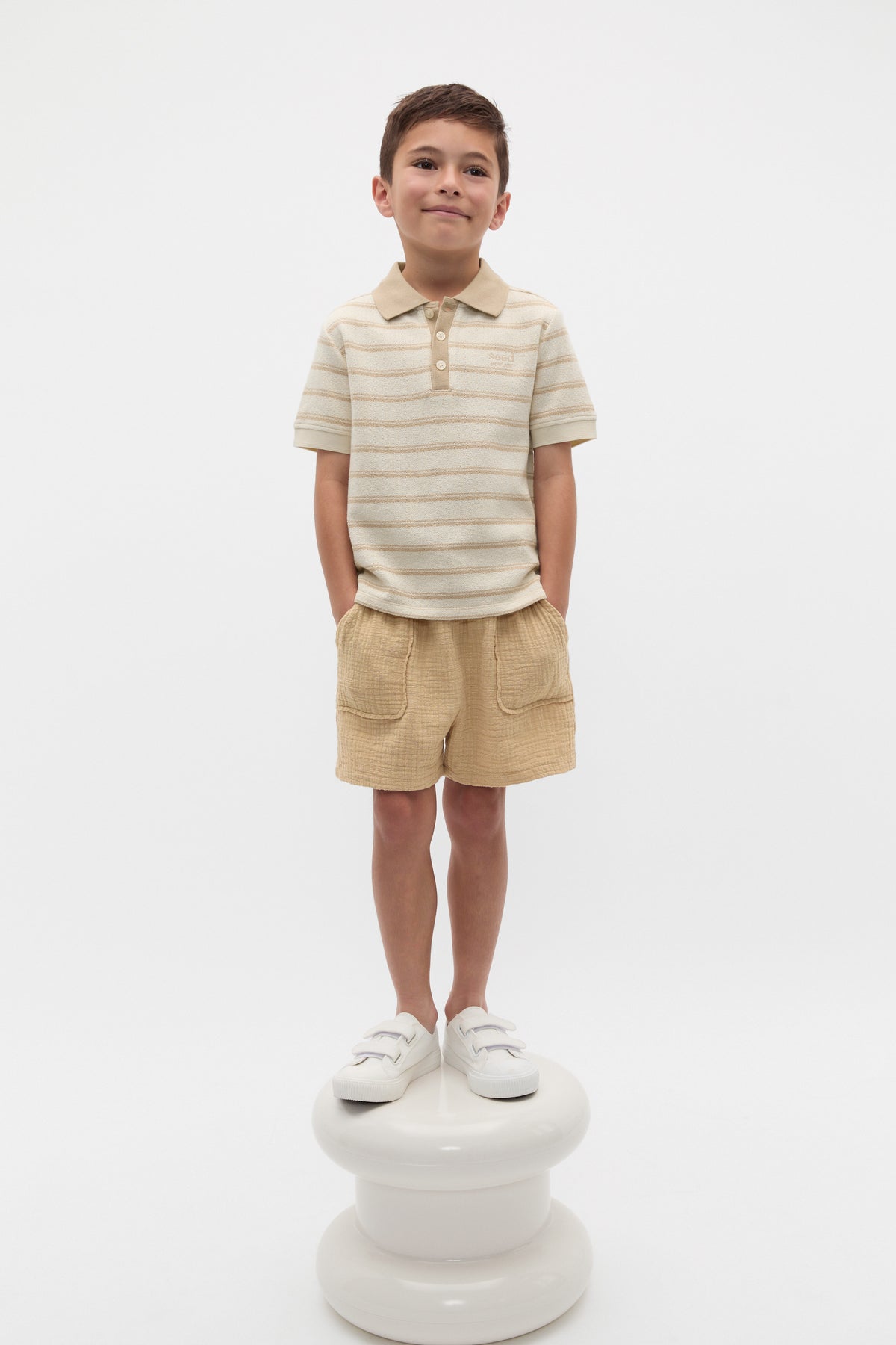 Boucle Knit Polo