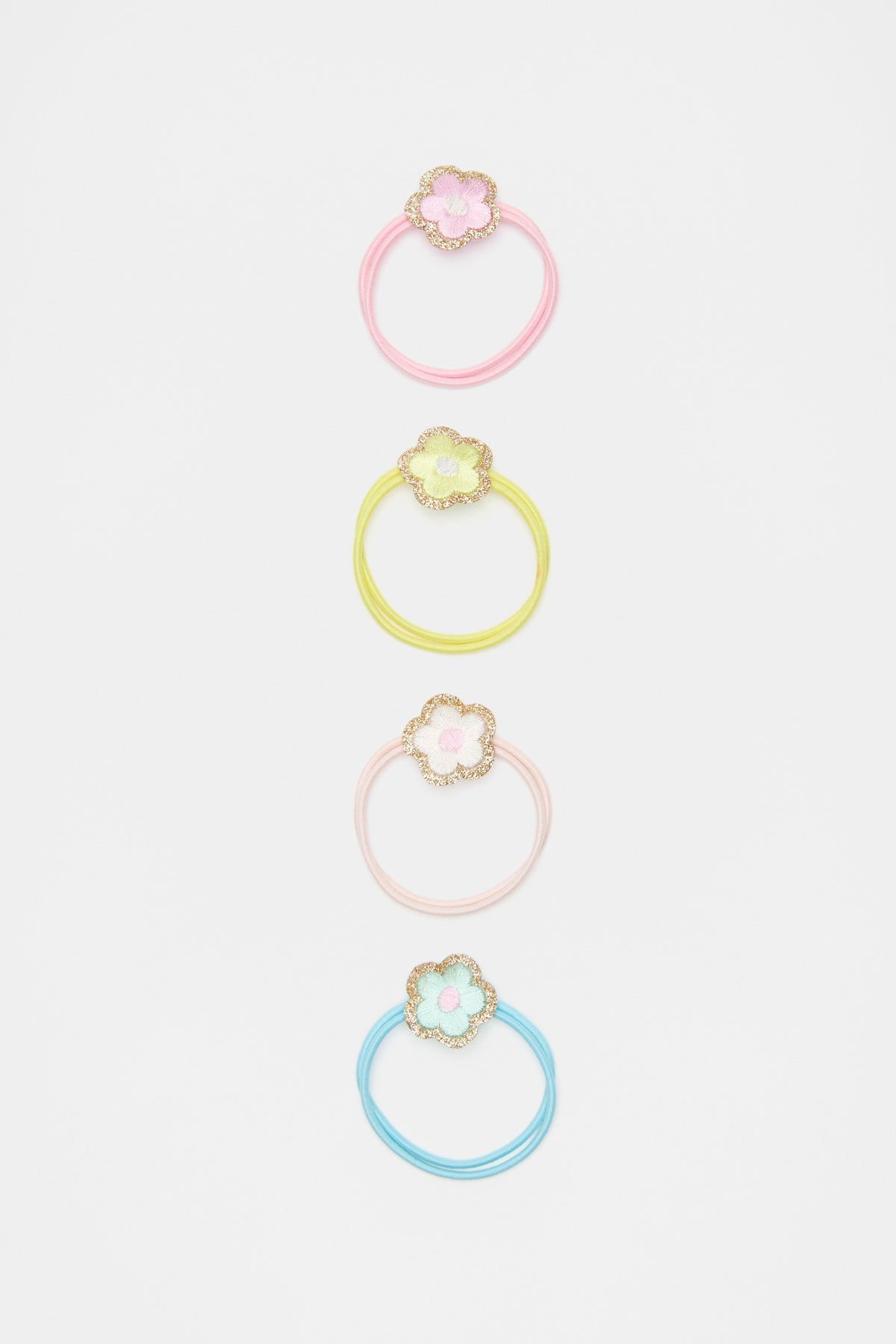 Embroidered Flower Elastics