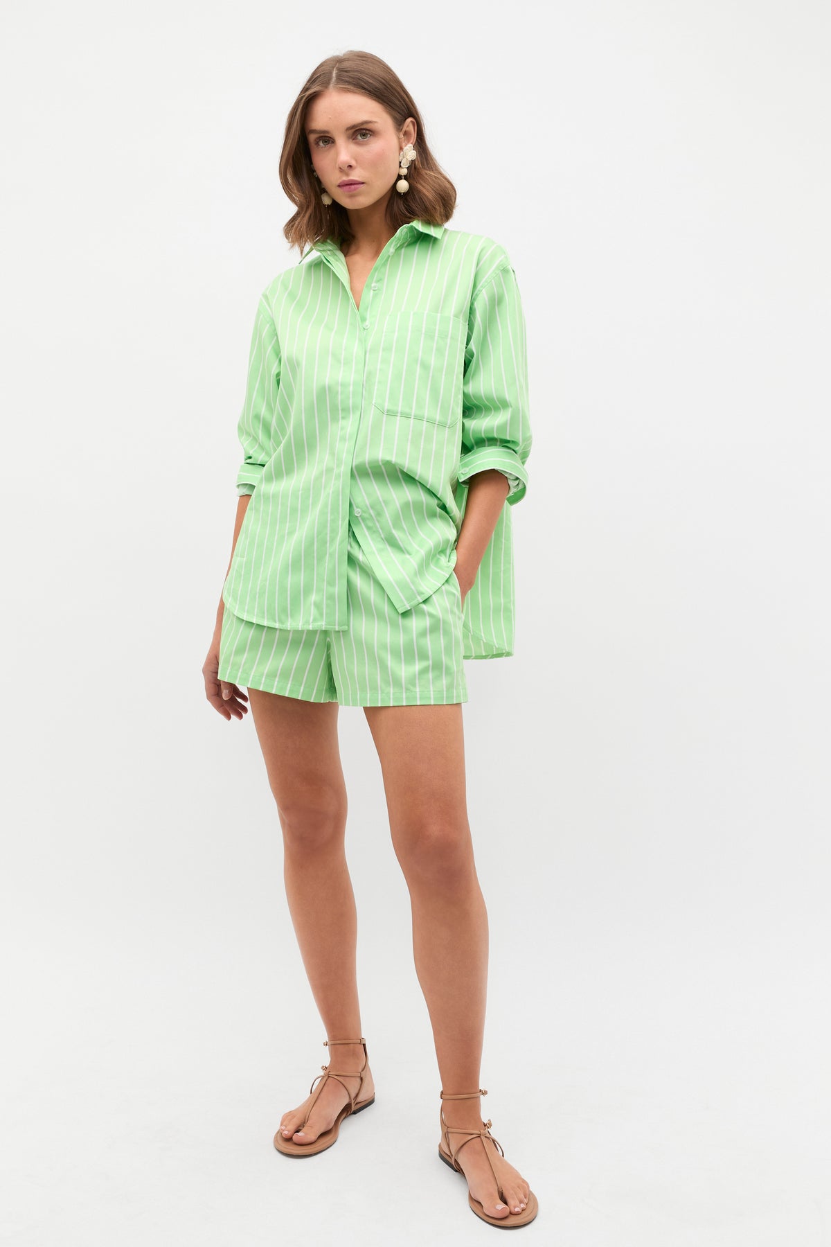 Cotton Stripe Short