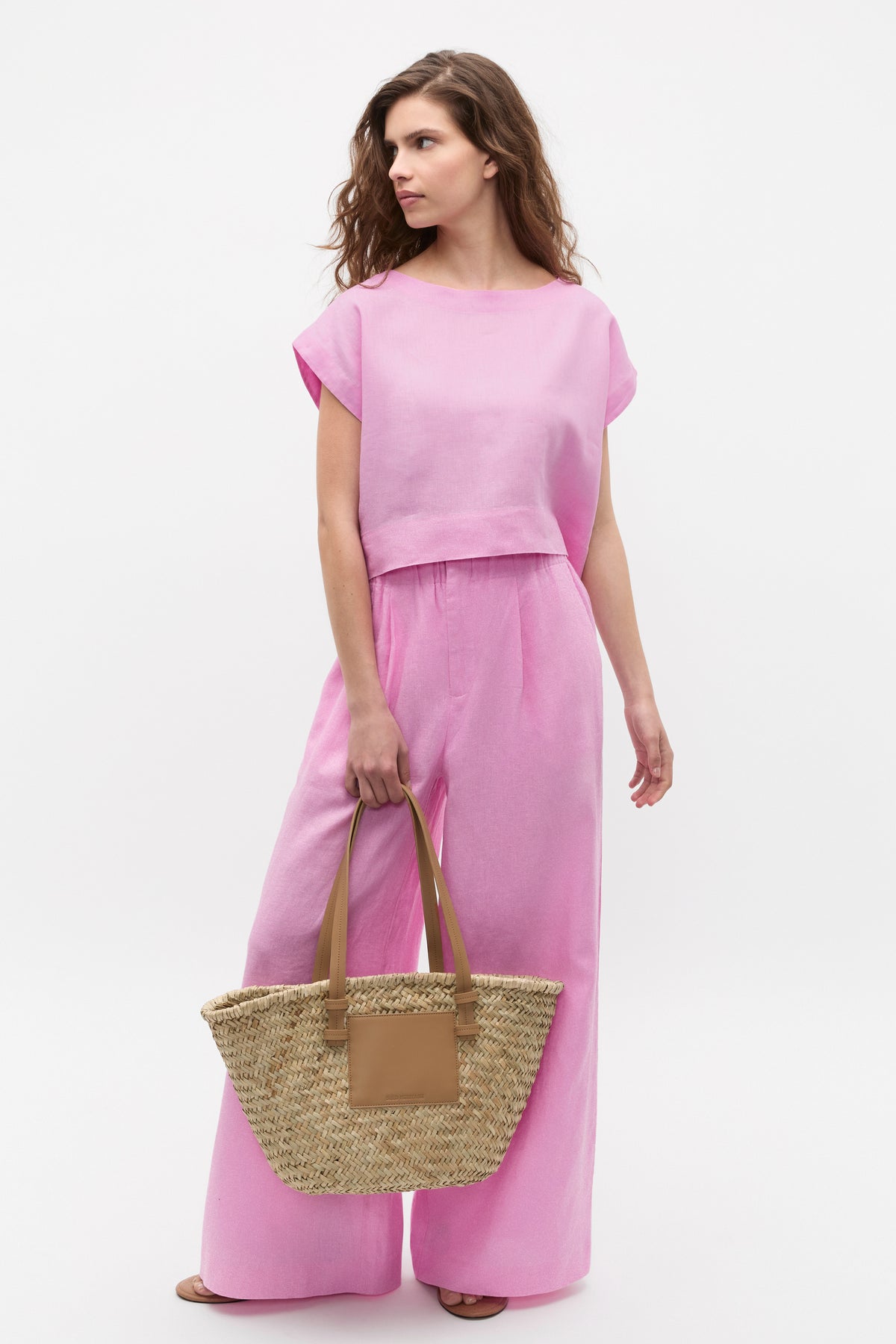 Linen Boxy Shell Top