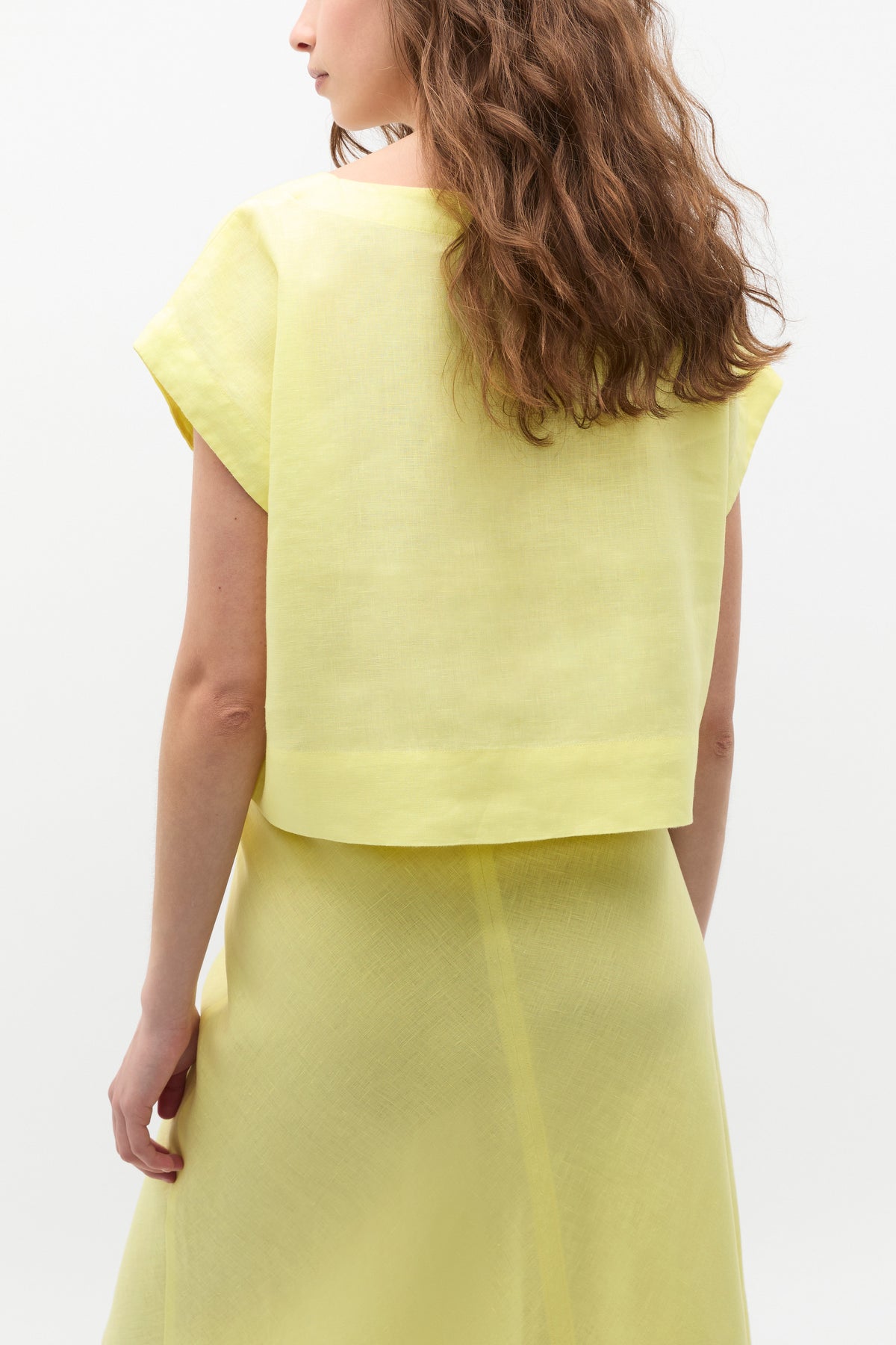 Linen Boxy Shell Top