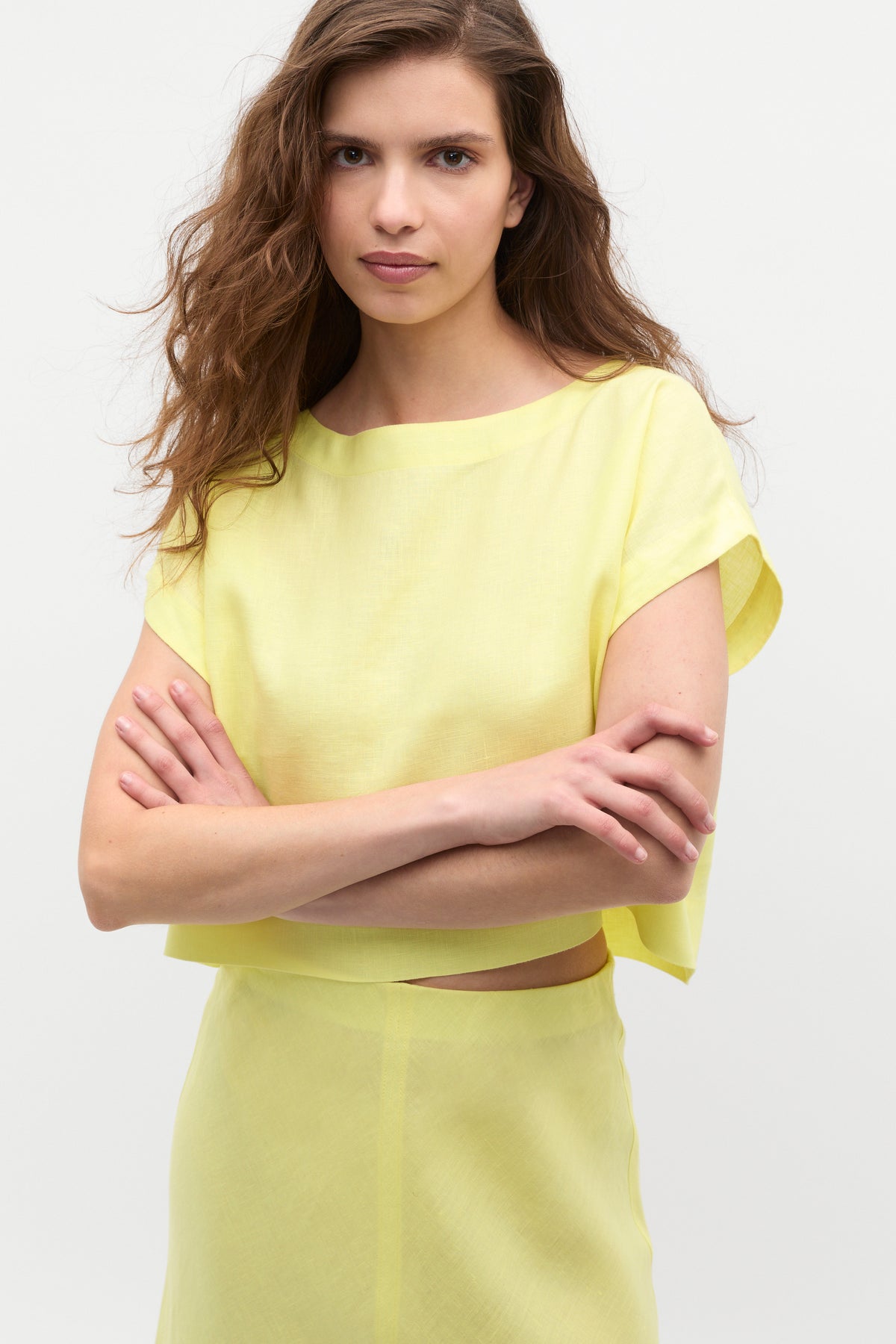Linen Boxy Shell Top