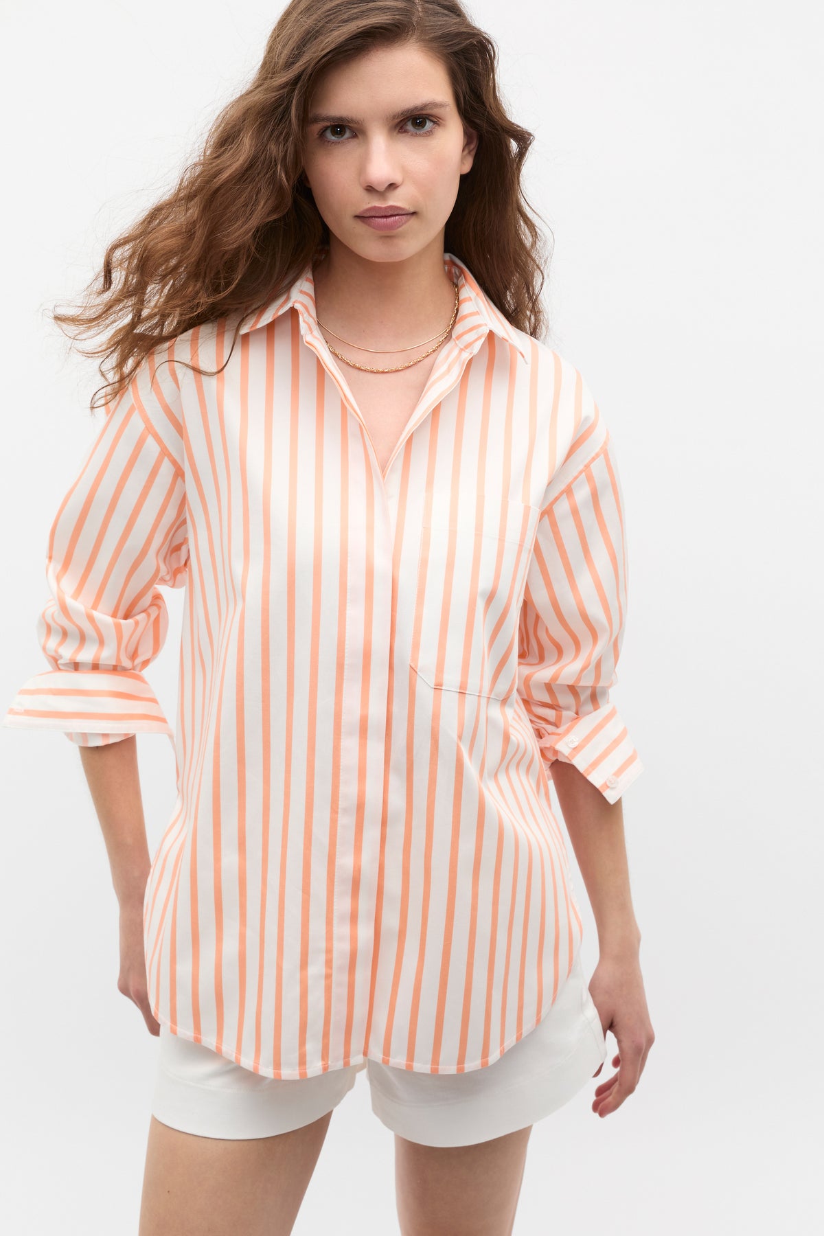Cotton Stripe Pocket Shirt