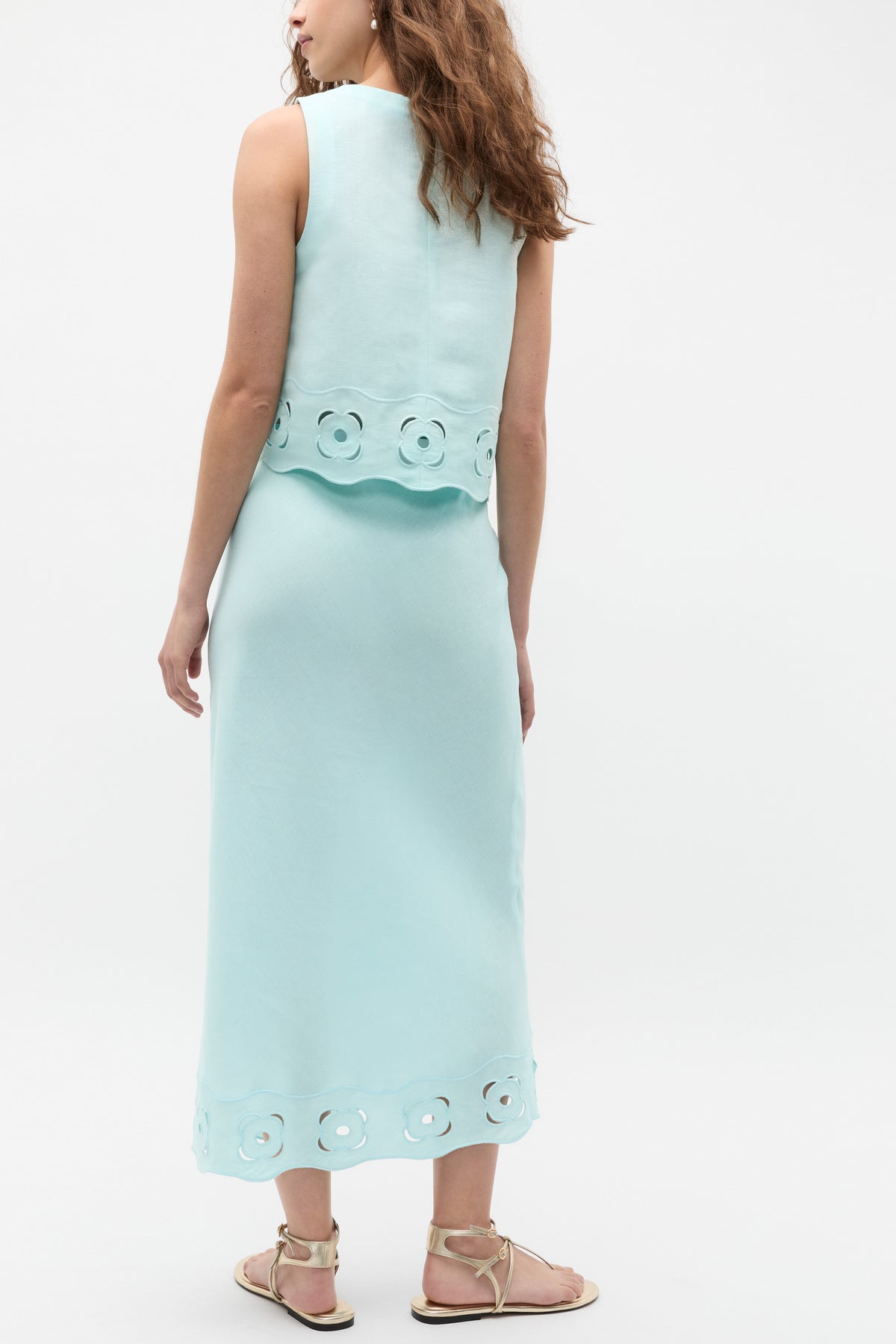 Retro Embroidered Hem Tank