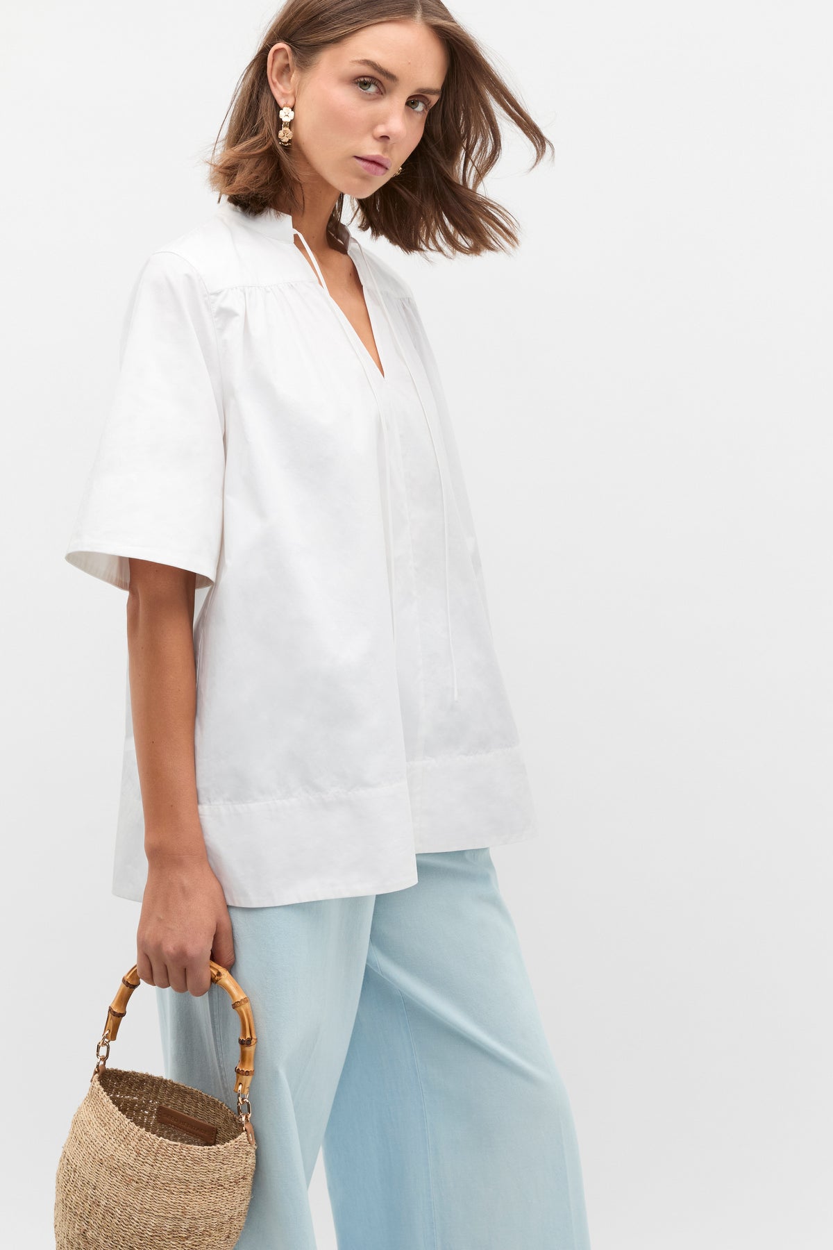 Cotton Poplin Swing Tunic