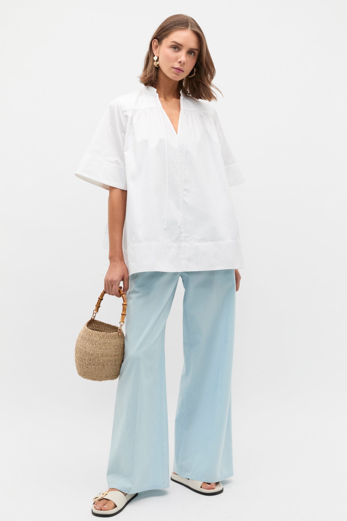 Cotton Poplin Swing Tunic