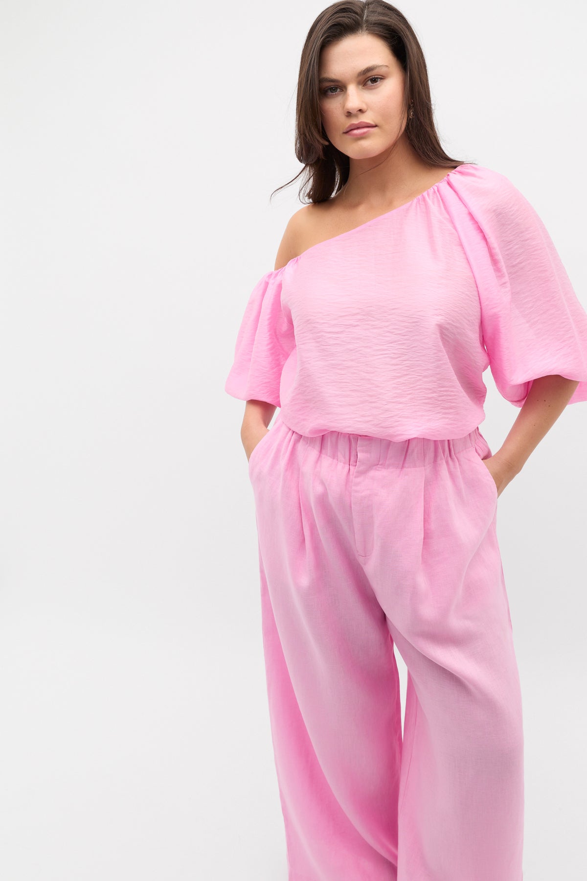 Asymmetric Blouson Top