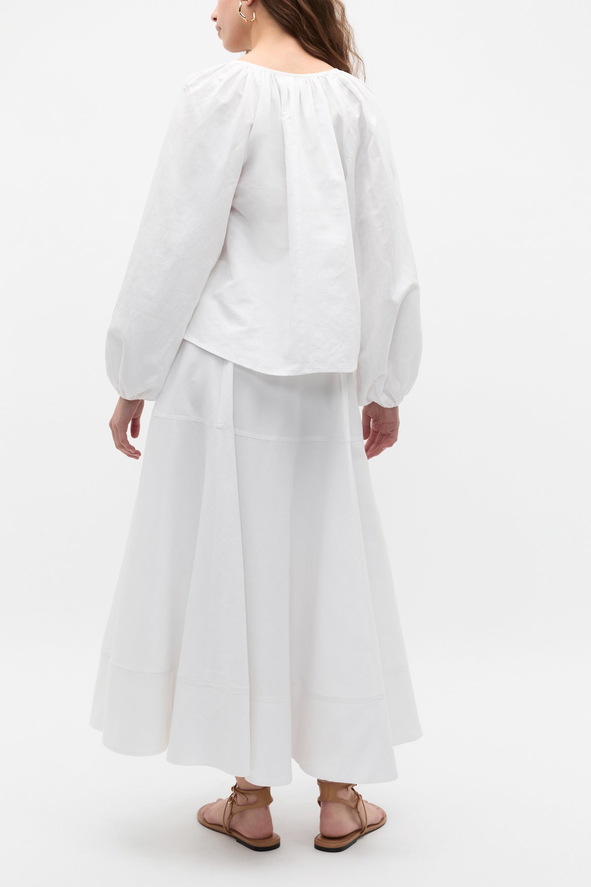 Scoop Neck Blouson Sleeve Top