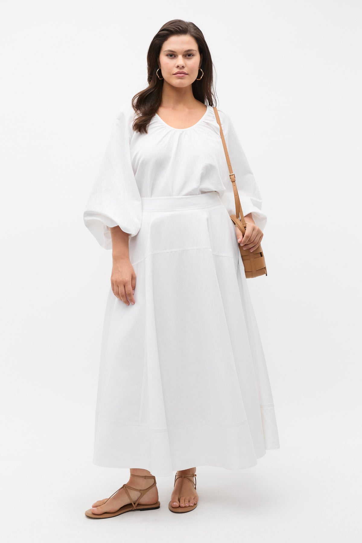 Scoop Neck Blouson Sleeve Top