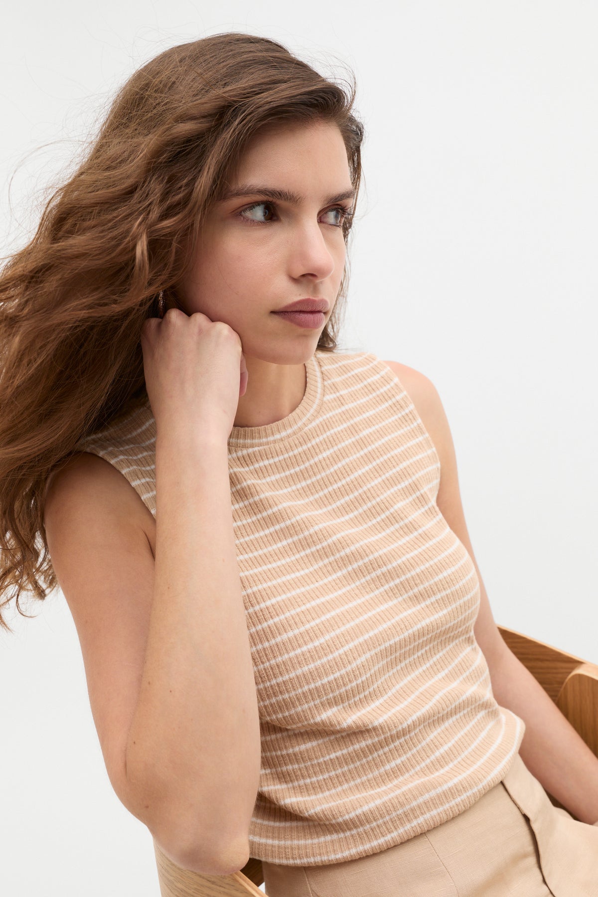 Stripe Textured Shell Top