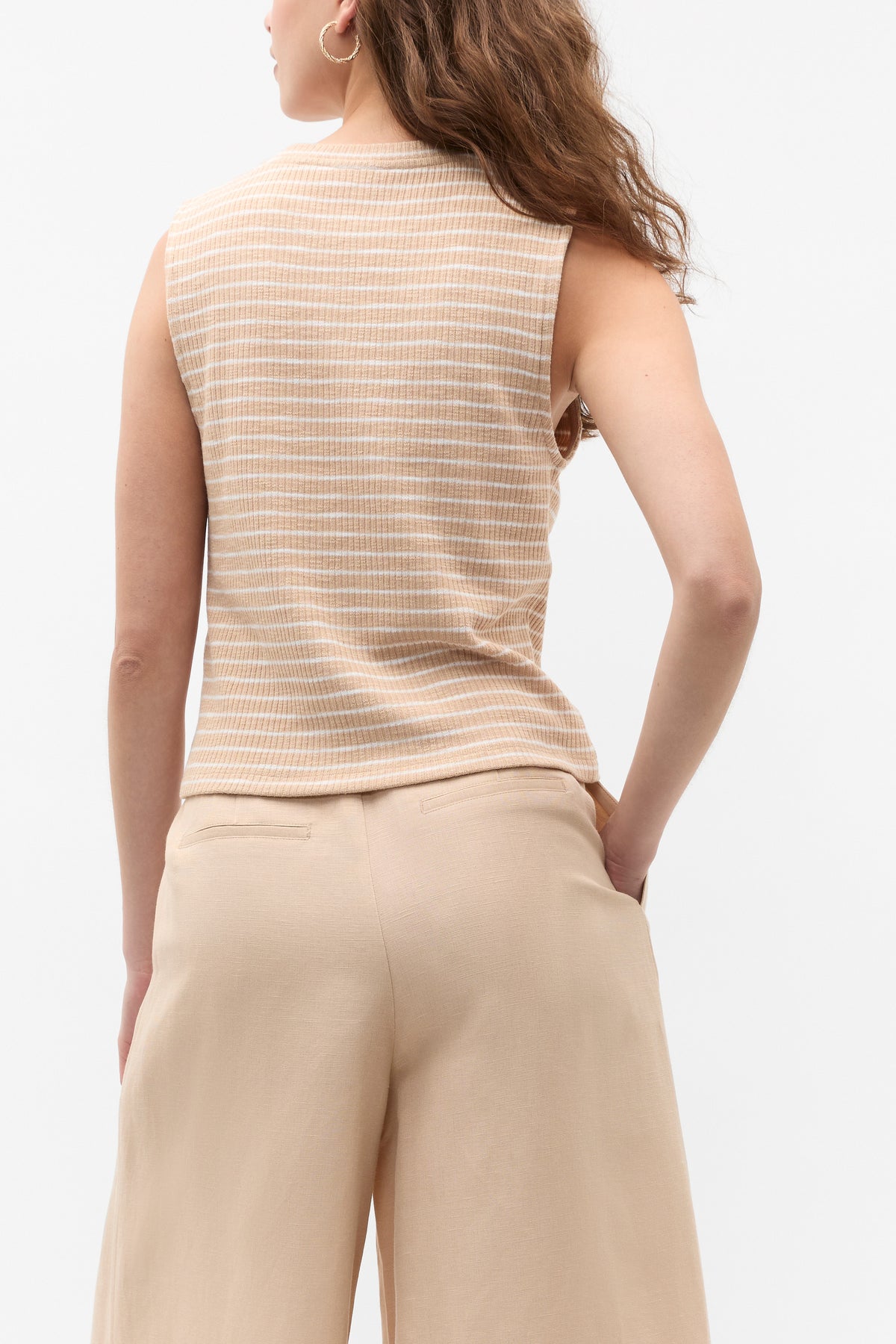 Stripe Textured Shell Top