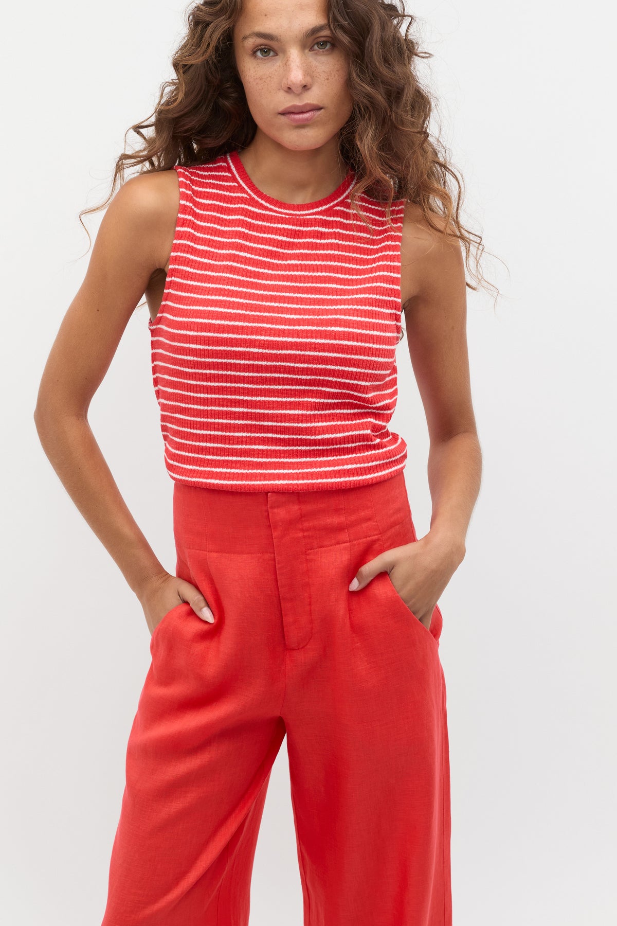 Stripe Textured Shell Top