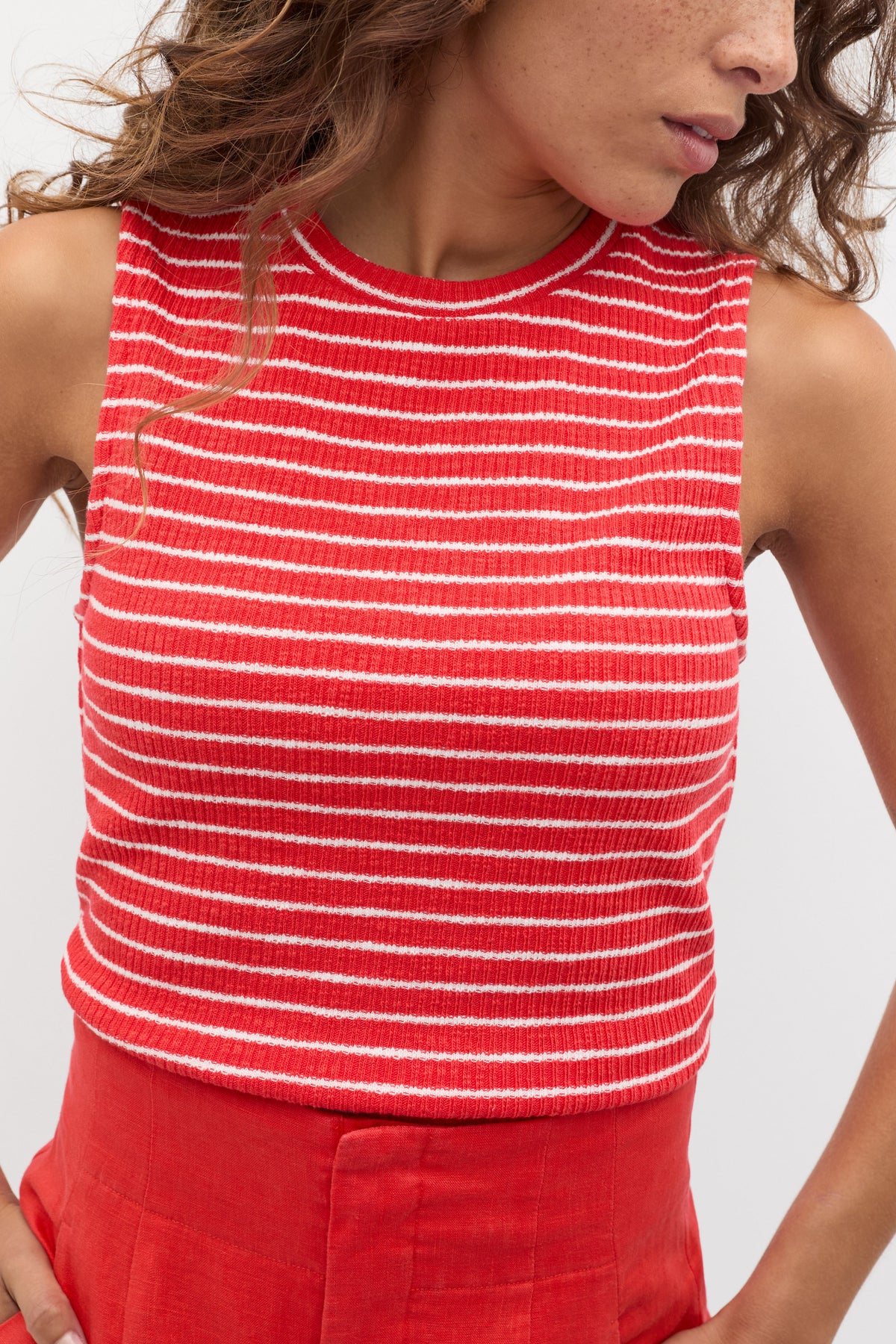 Stripe Textured Shell Top