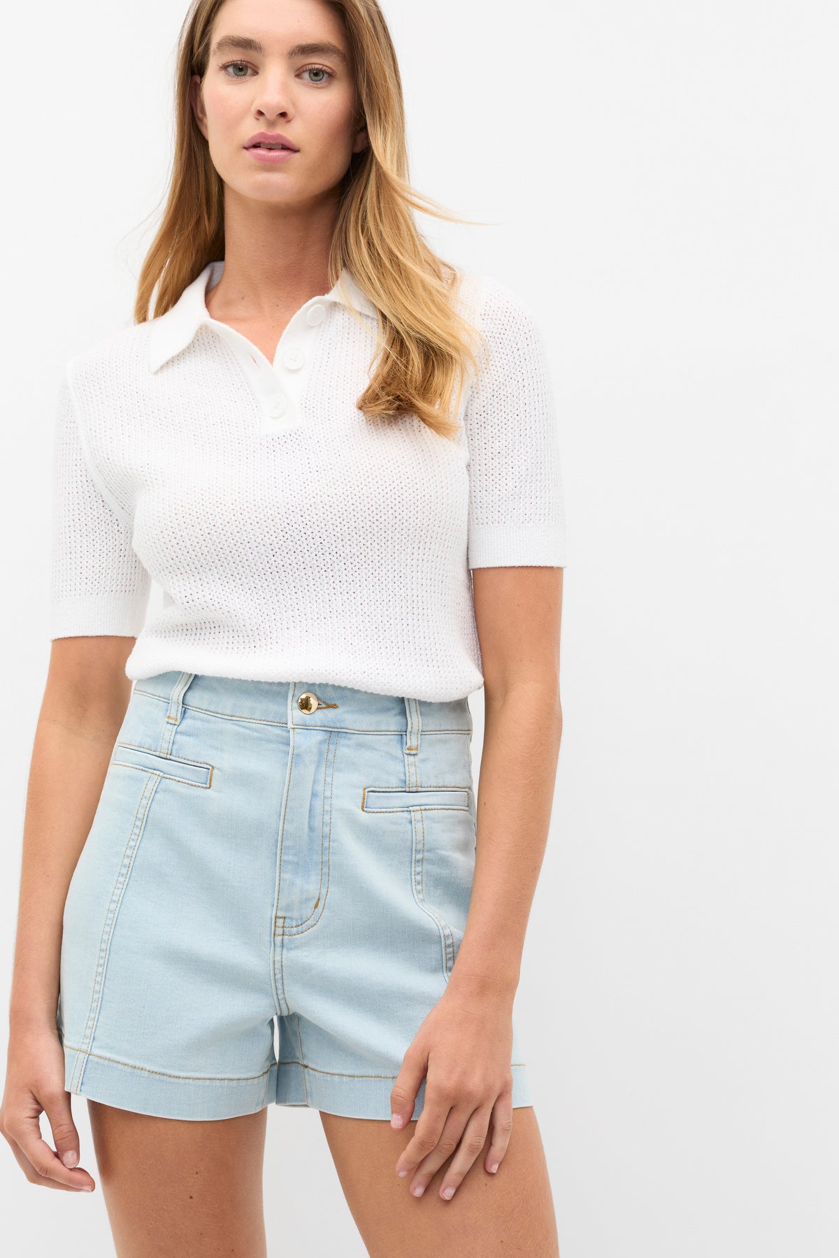 Textured Polo Knit