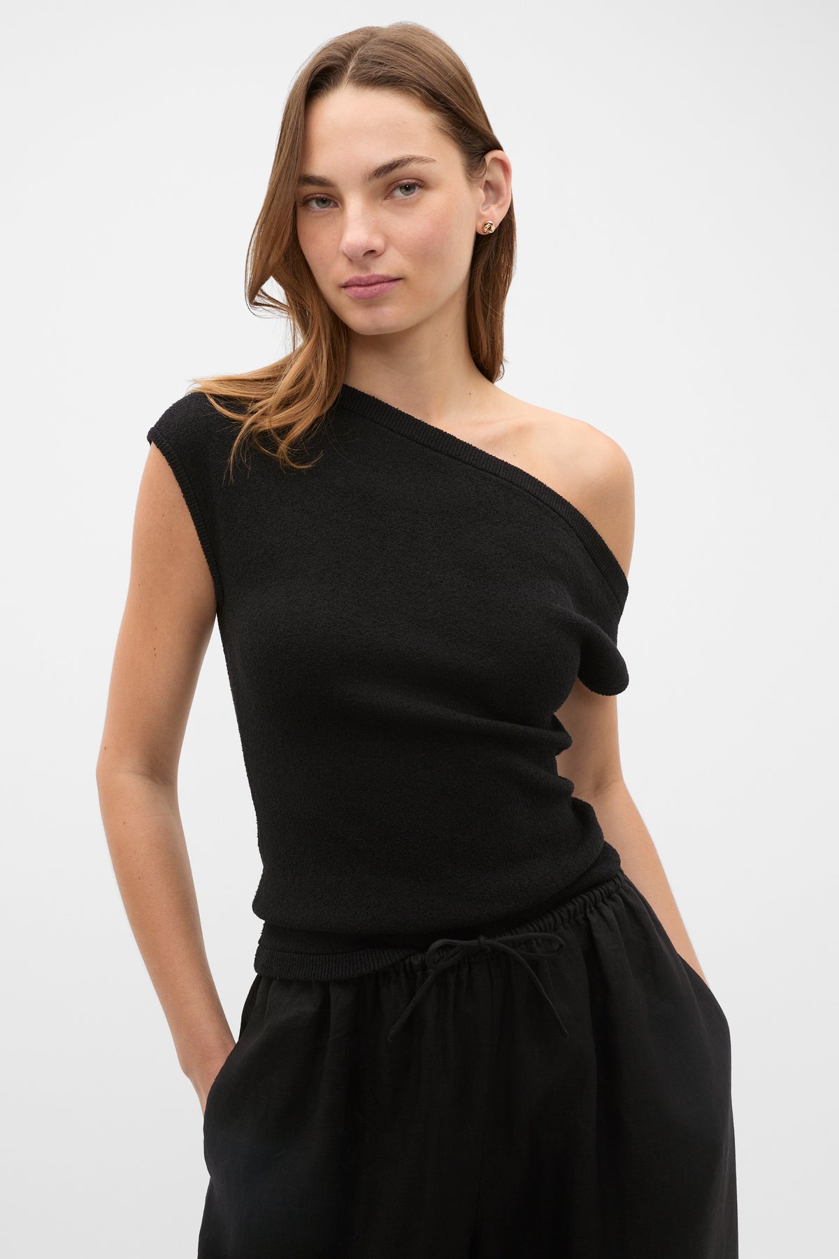 Drape Shoulder Knit