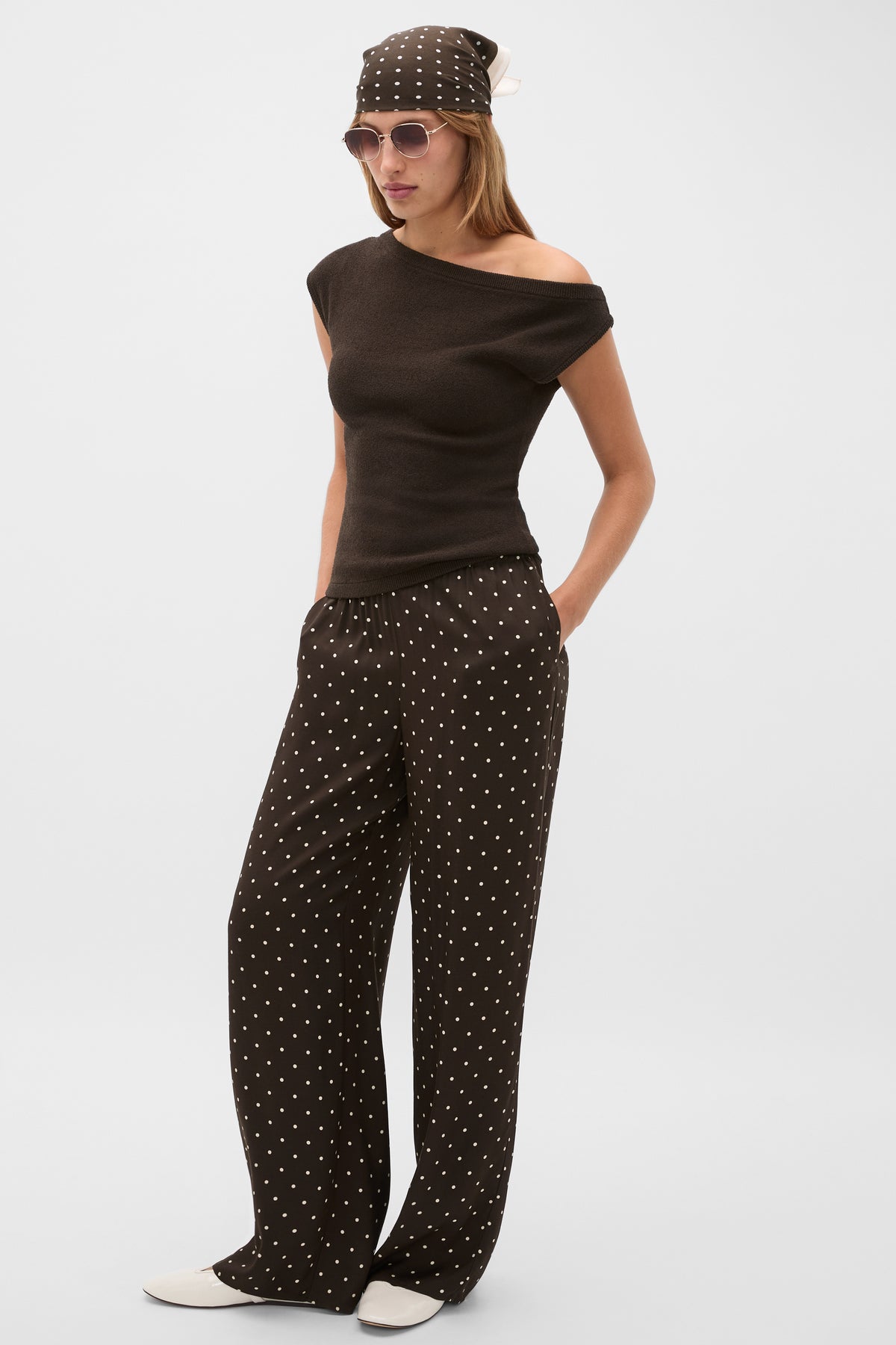 Drape Shoulder Knit