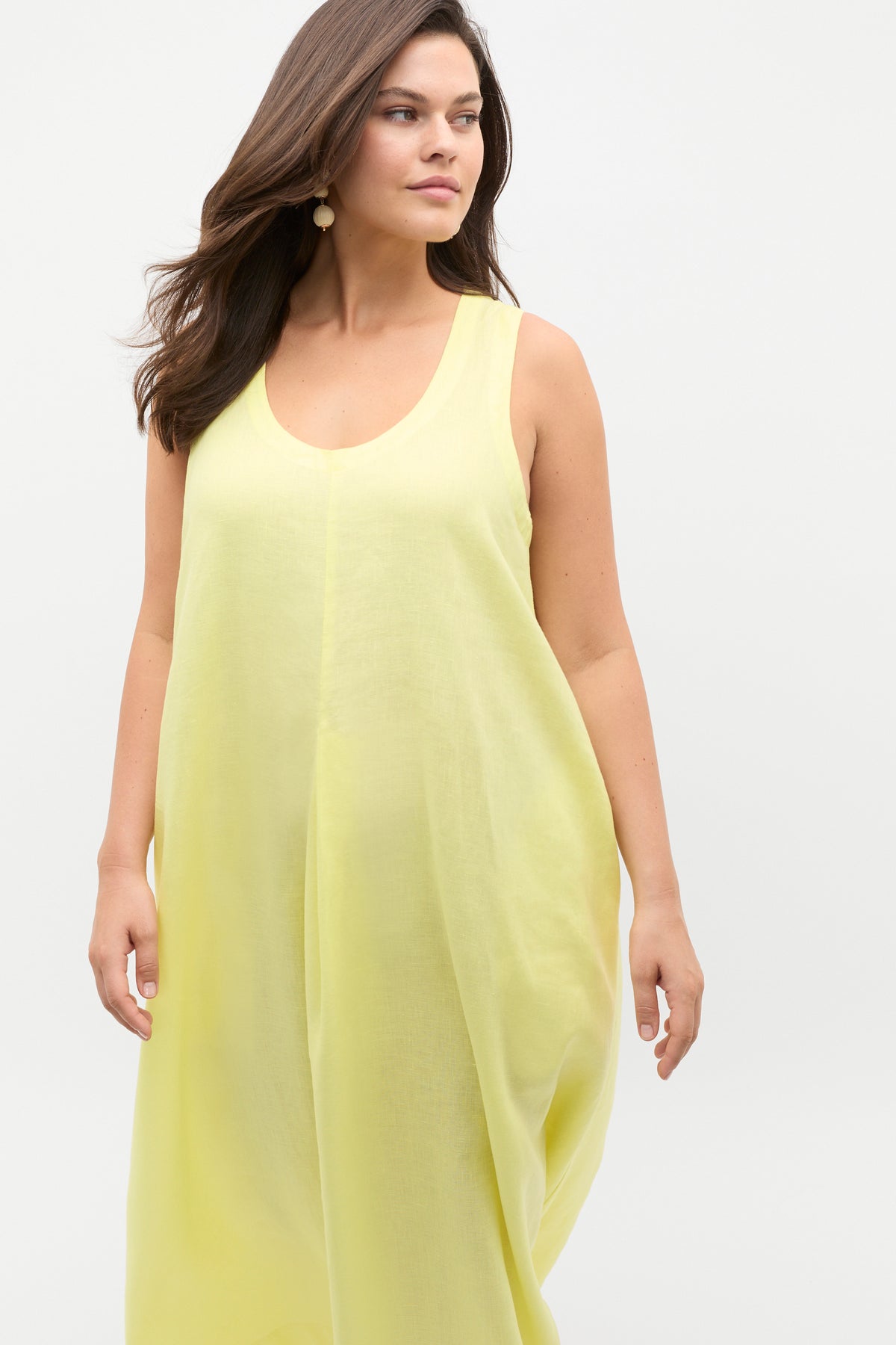 Linen Swing Maxi Dress