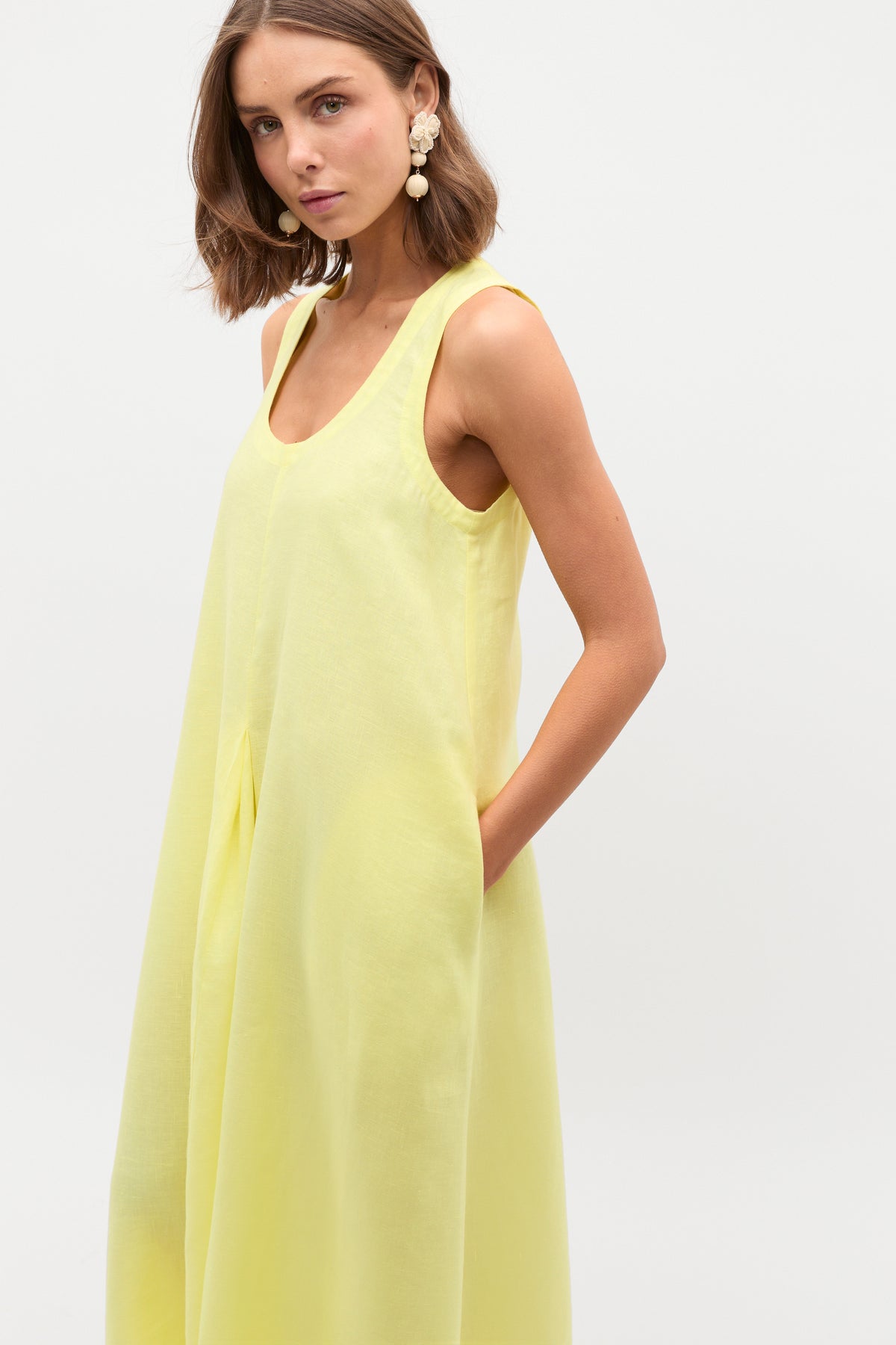Linen Swing Maxi Dress