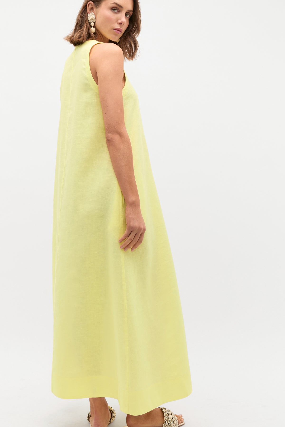 Linen Swing Maxi Dress