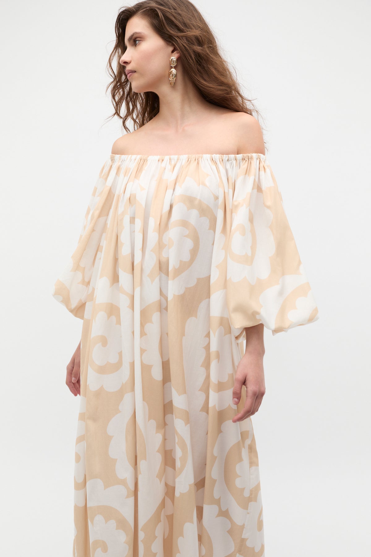 Retro Swirl Maxi Dress