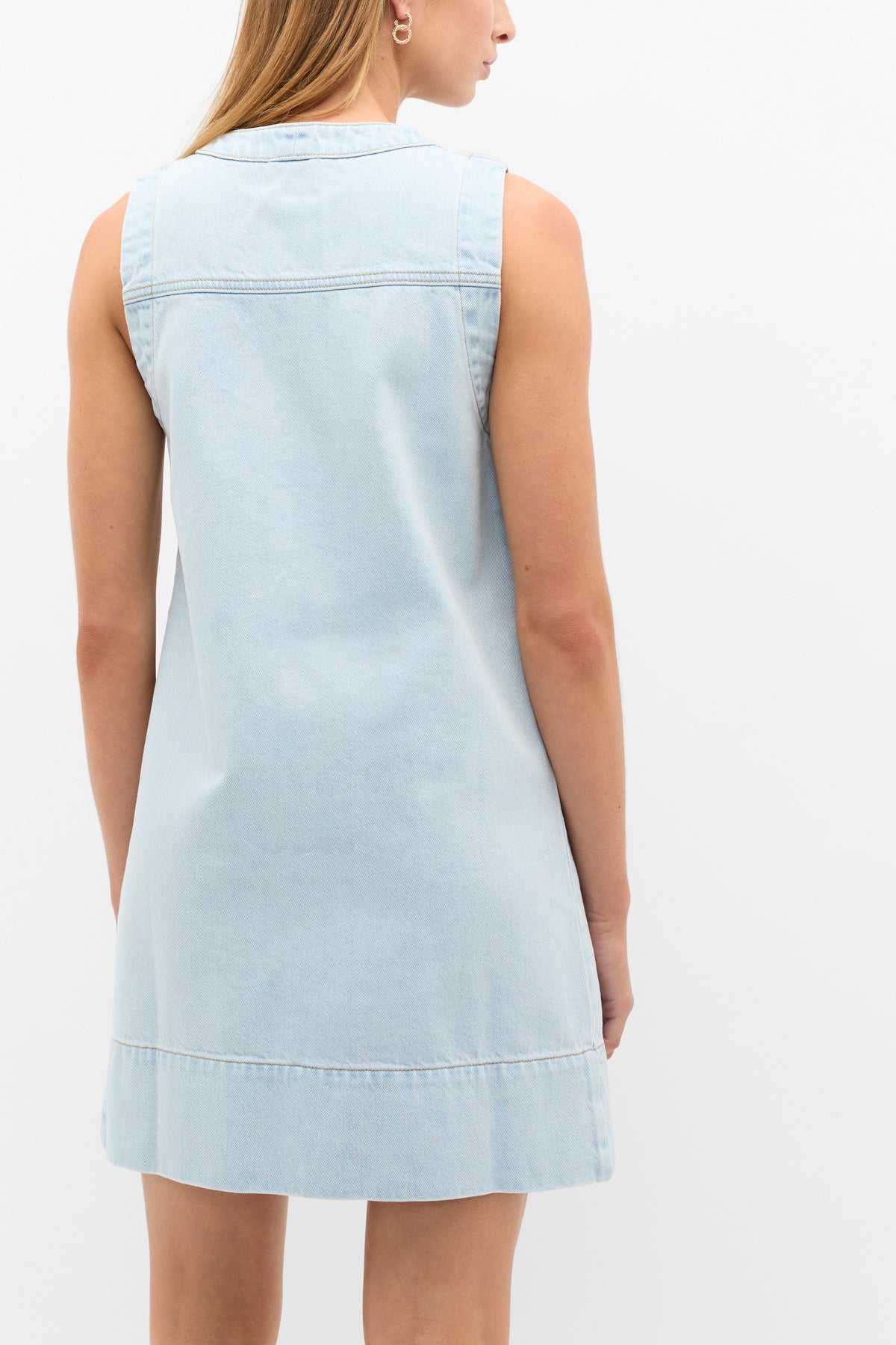 Denim Pocket Mini Dress