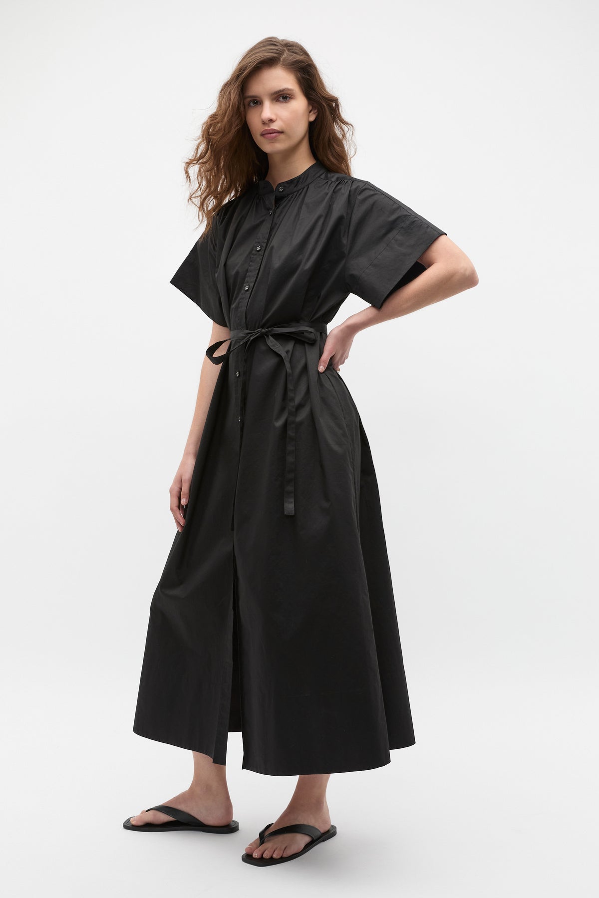 Poplin Voluminous Maxi Dress