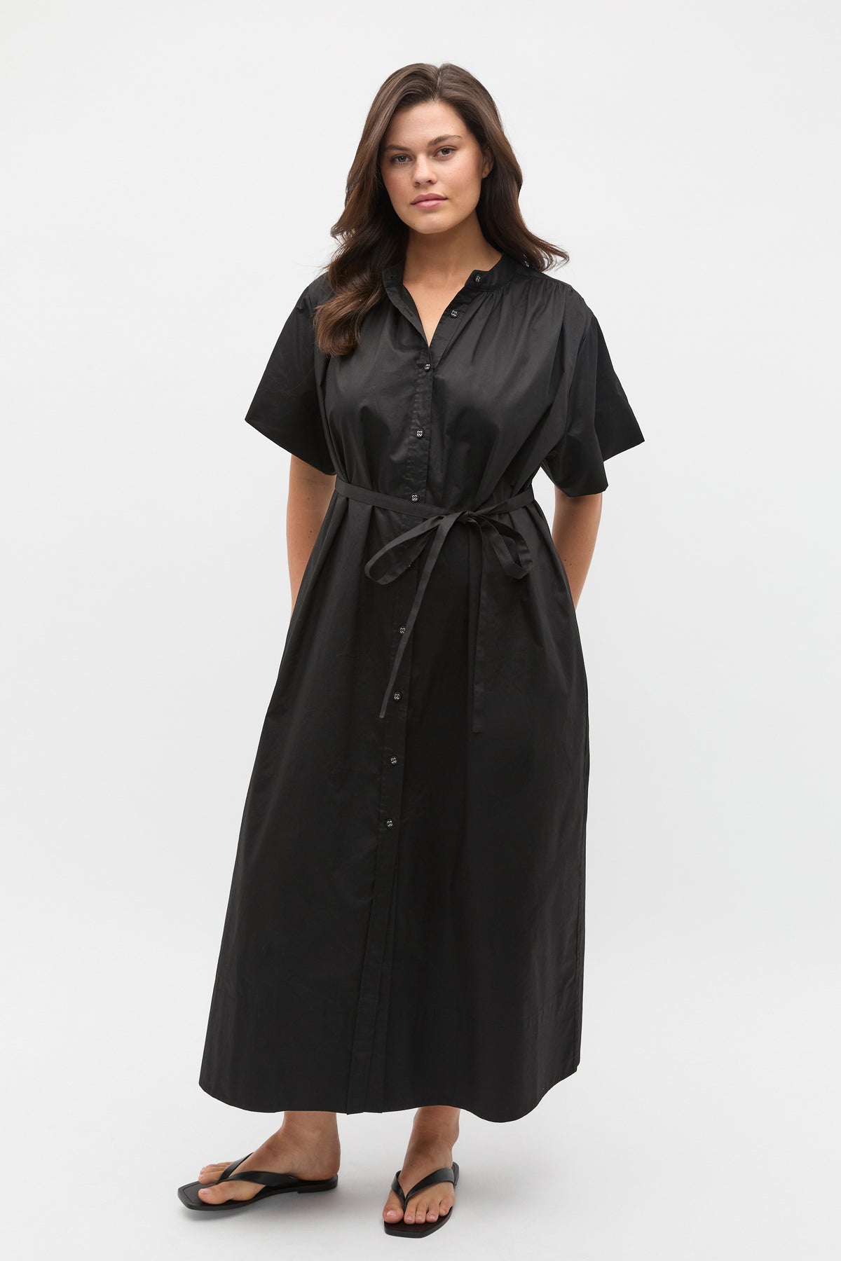 Poplin Voluminous Maxi Dress