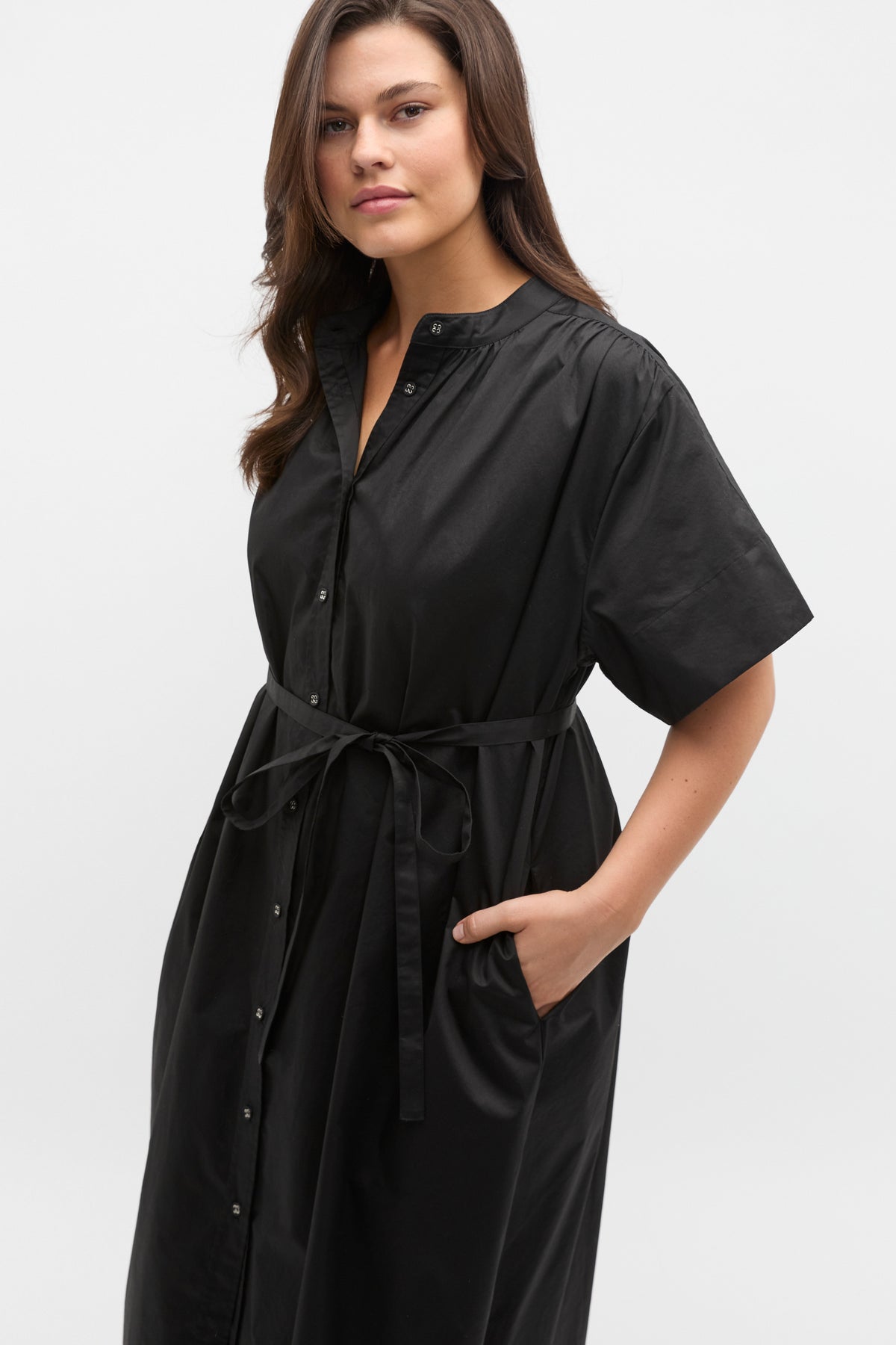 Poplin Voluminous Maxi Dress