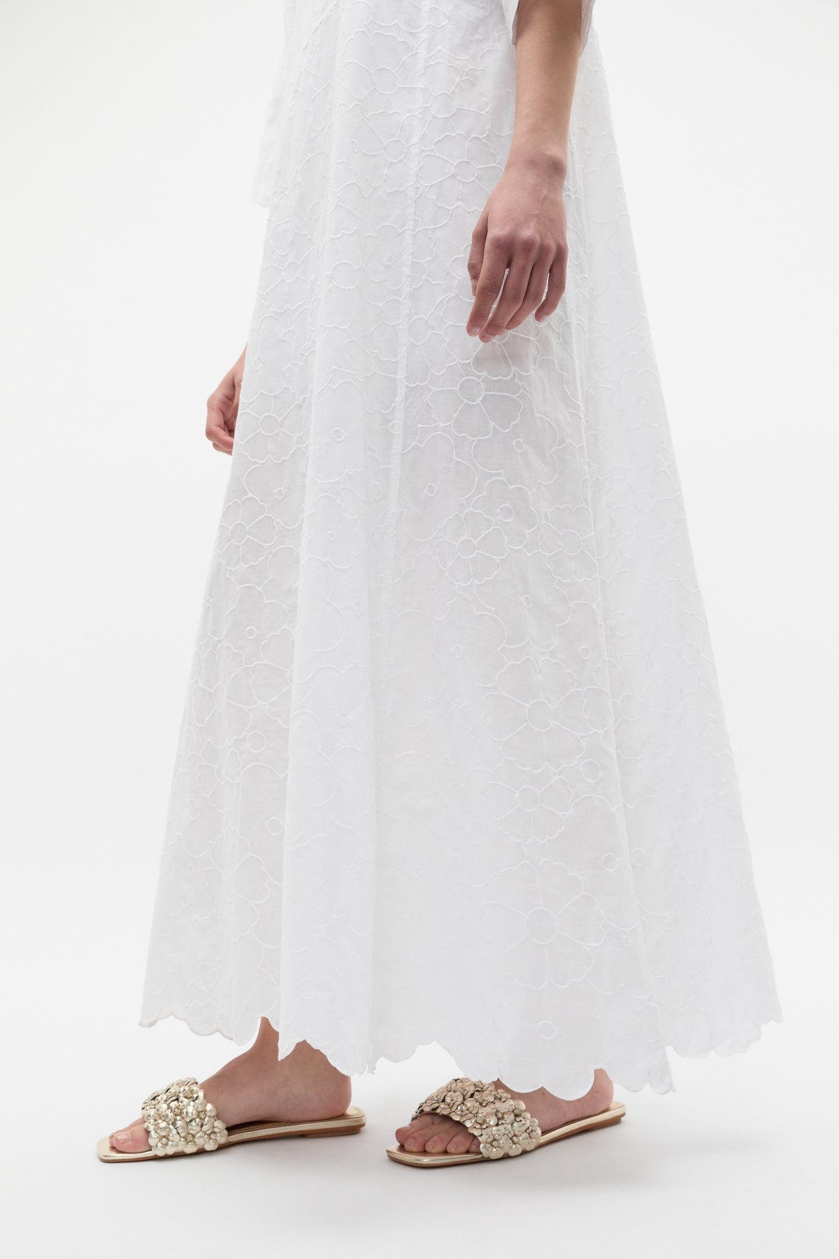 Floral Embroidered Kaftan Maxi