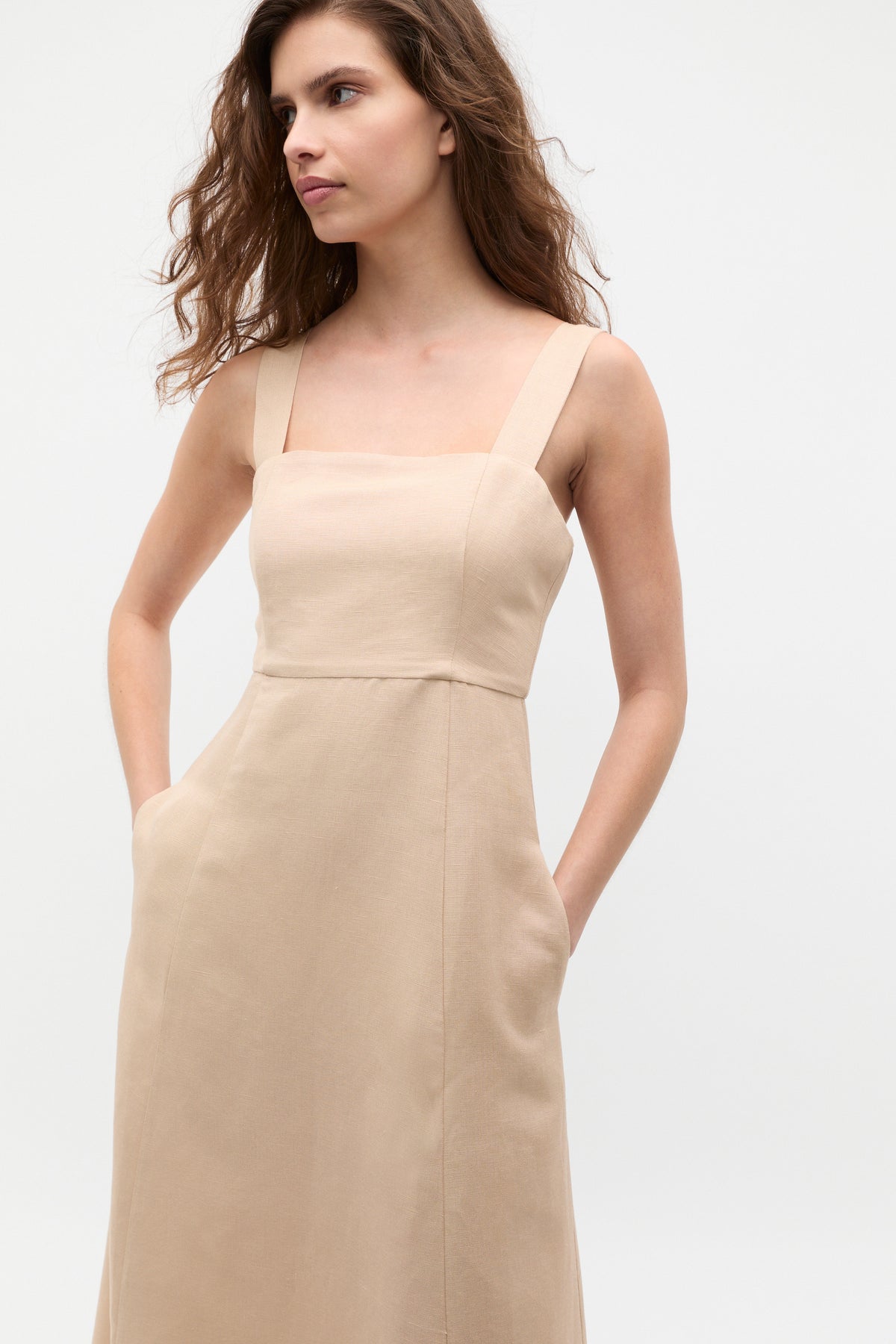 Retro Embroidered Midi Dress