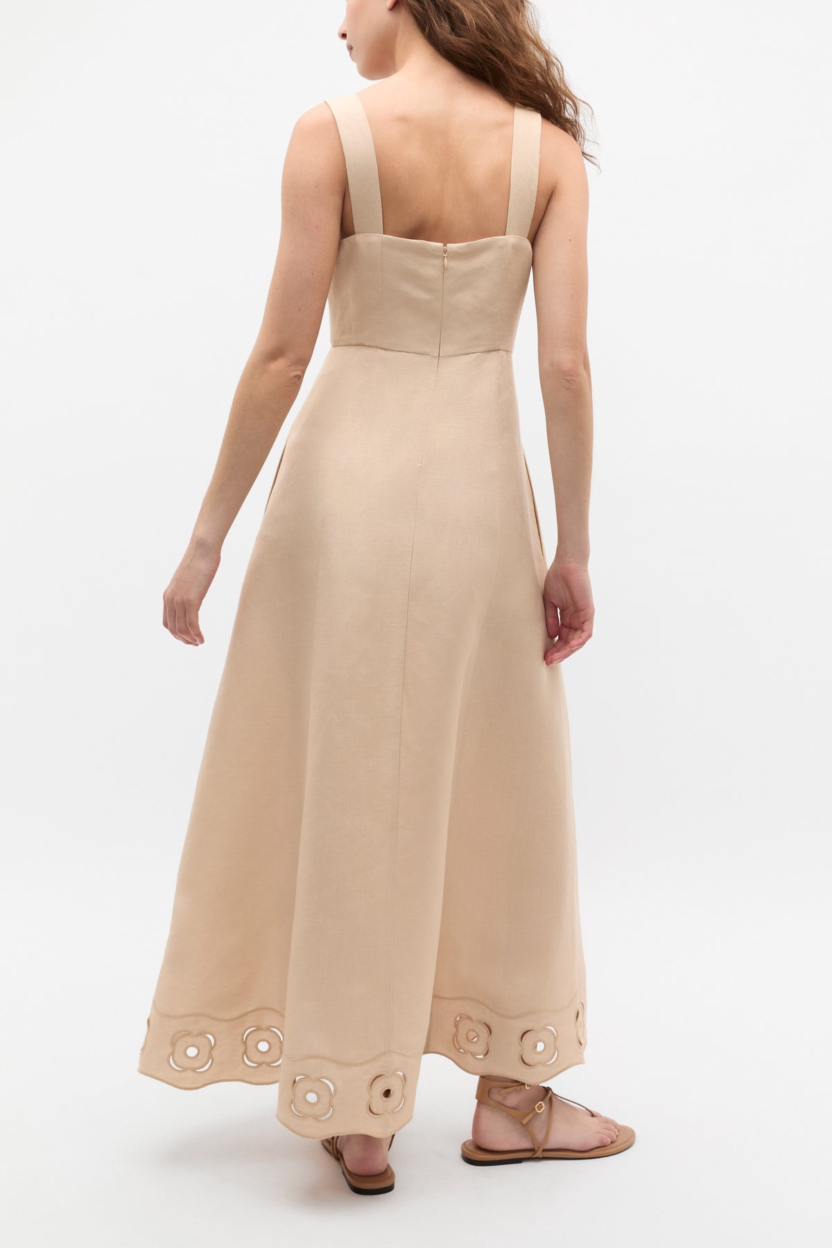 Retro Embroidered Midi Dress