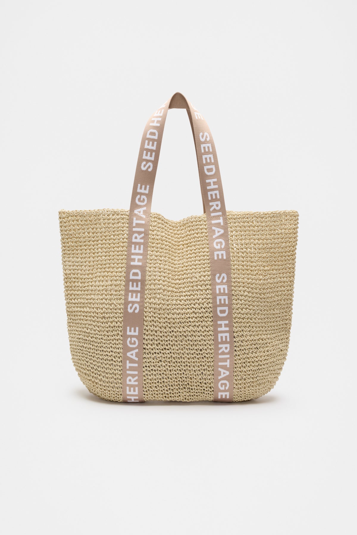 Logo Woven Basket Bag