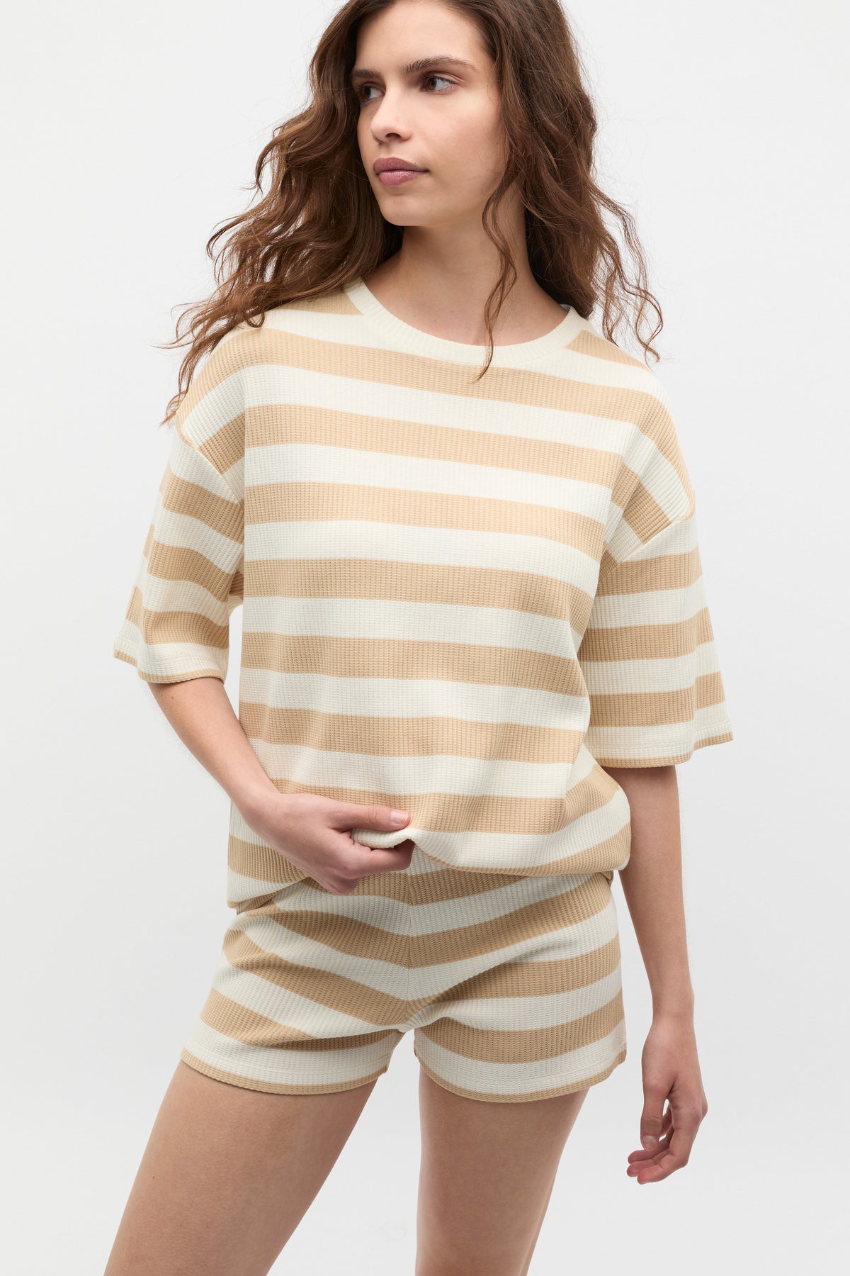 Stripe T-shirt and Short PJ Set