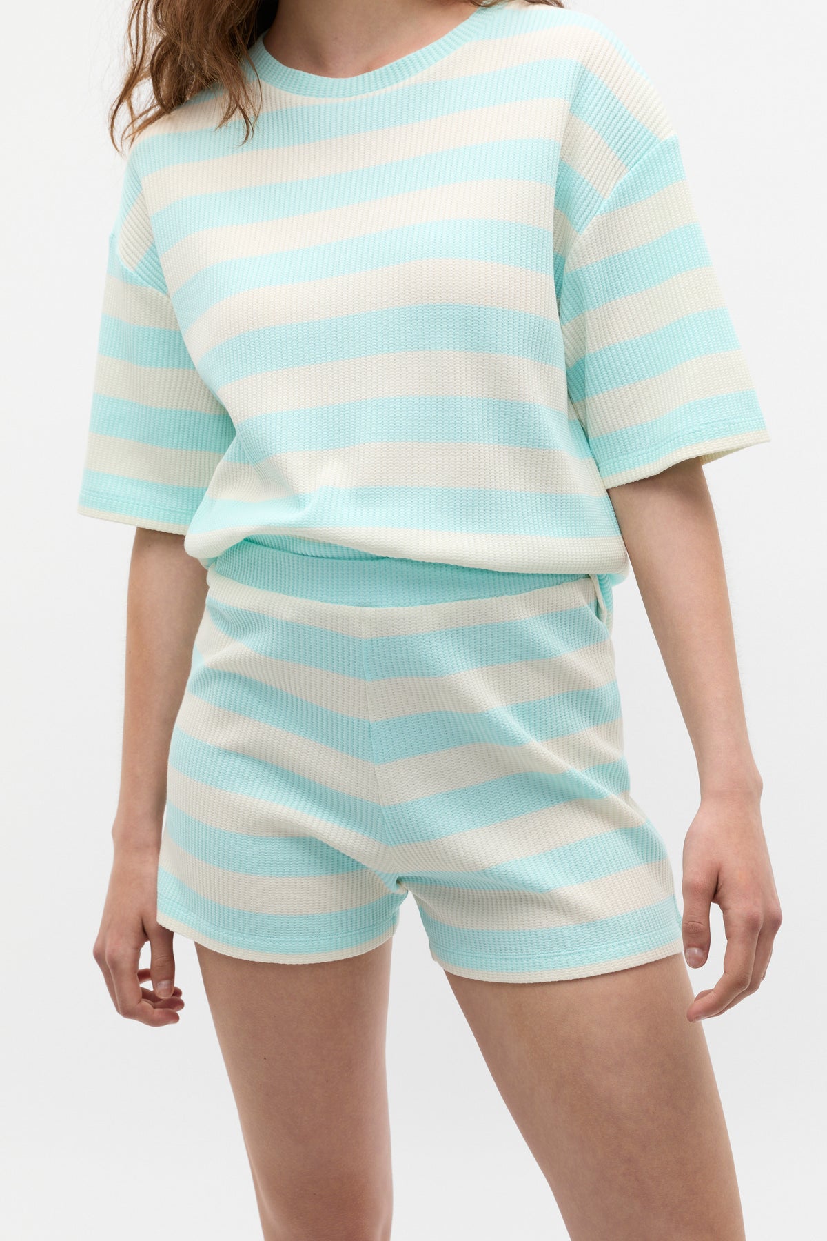Stripe T-shirt and Short PJ Set