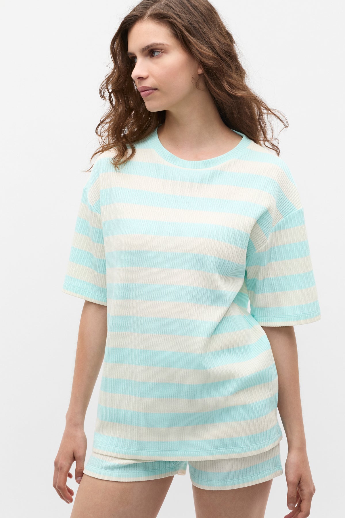 Stripe T-shirt and Short PJ Set