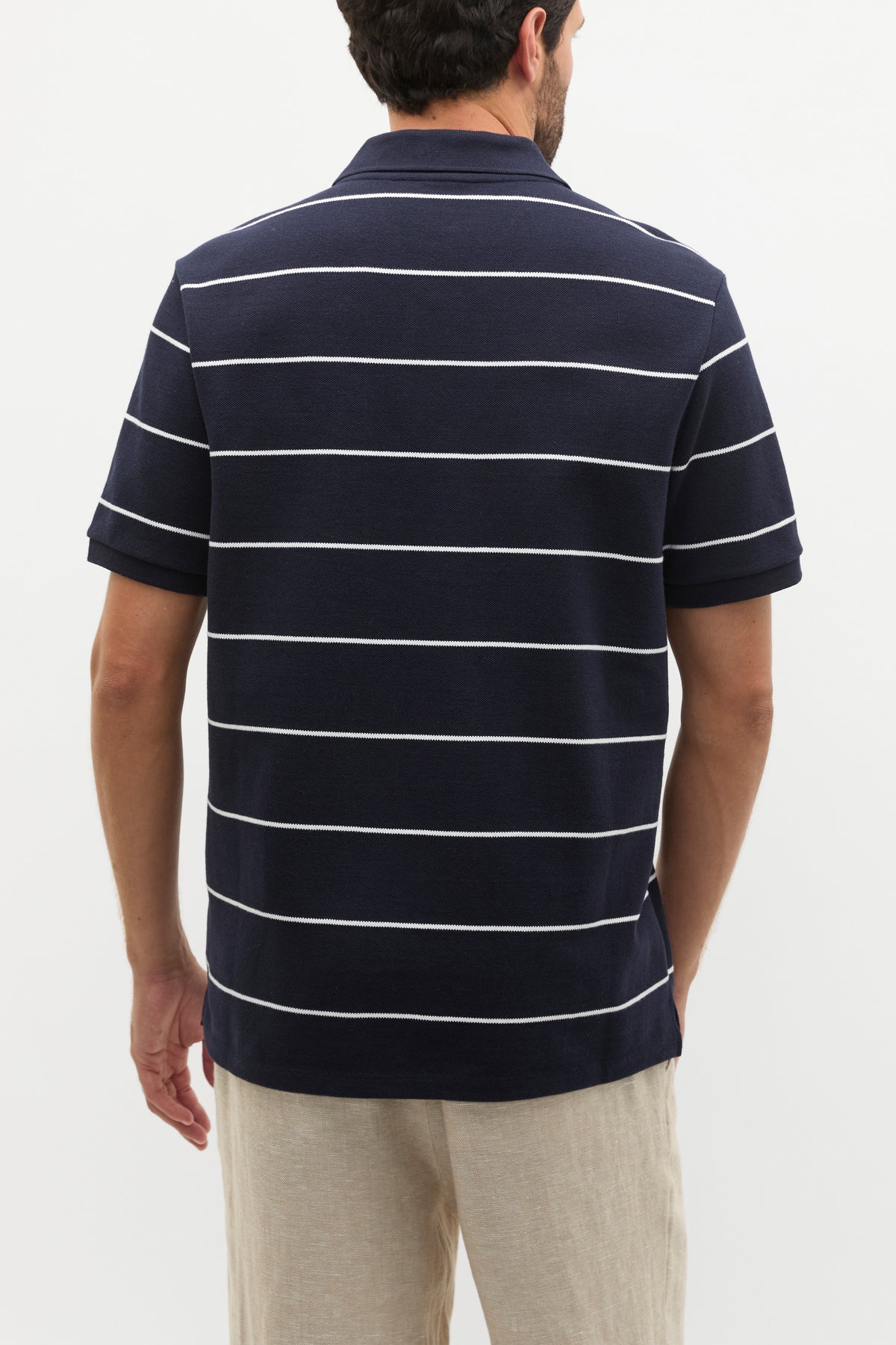 Stripe Pique Polo
