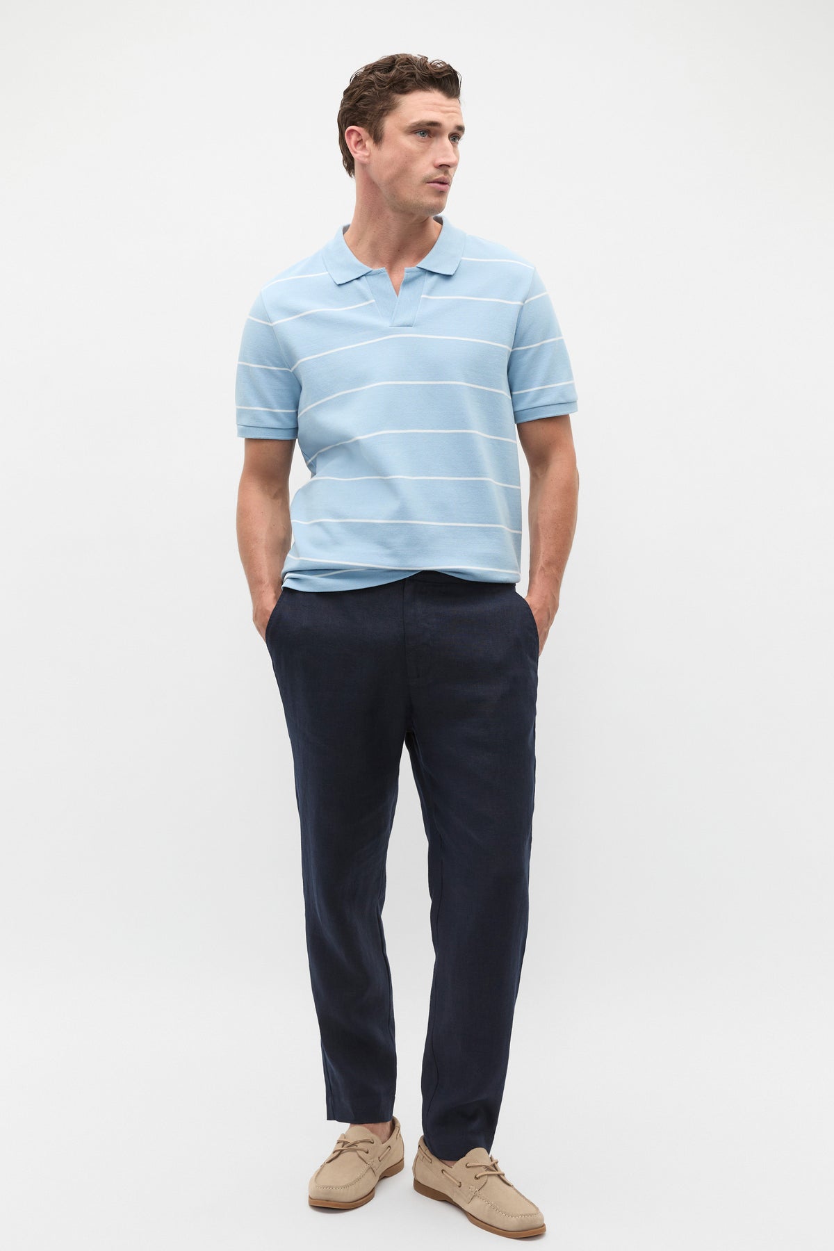 Stripe Pique Polo