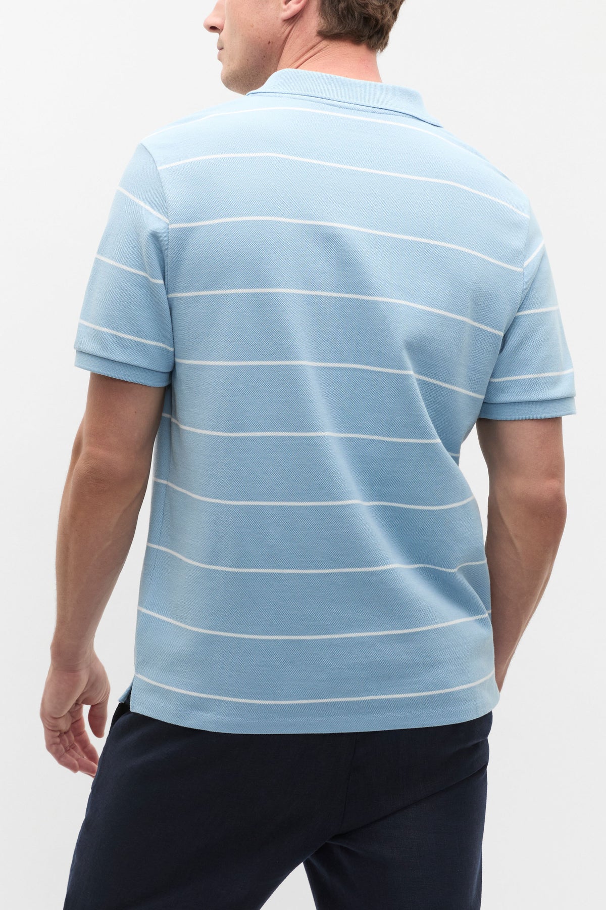 Stripe Pique Polo