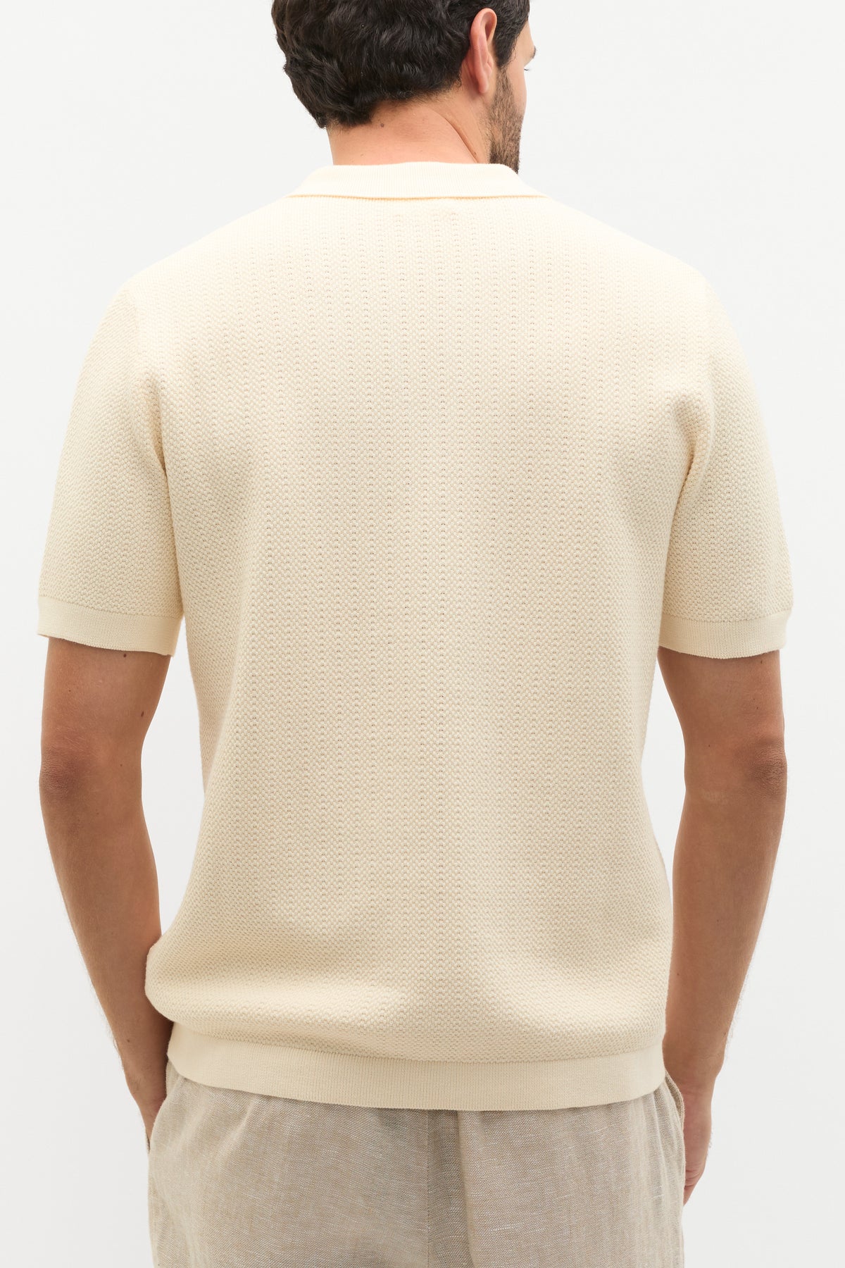 Textured Knit Polo