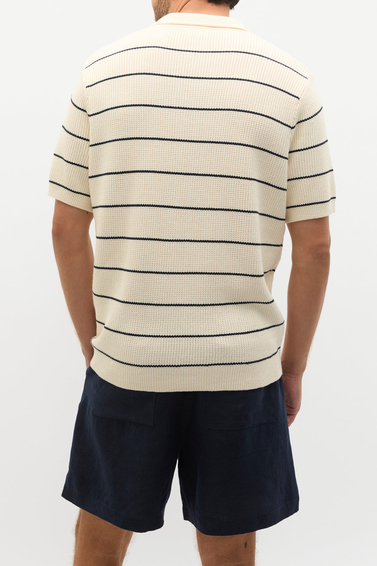 Stripe Knit Polo