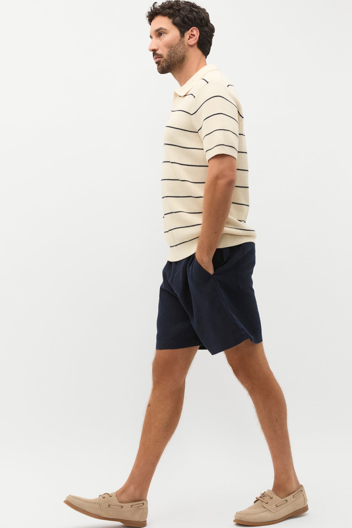 Stripe Knit Polo