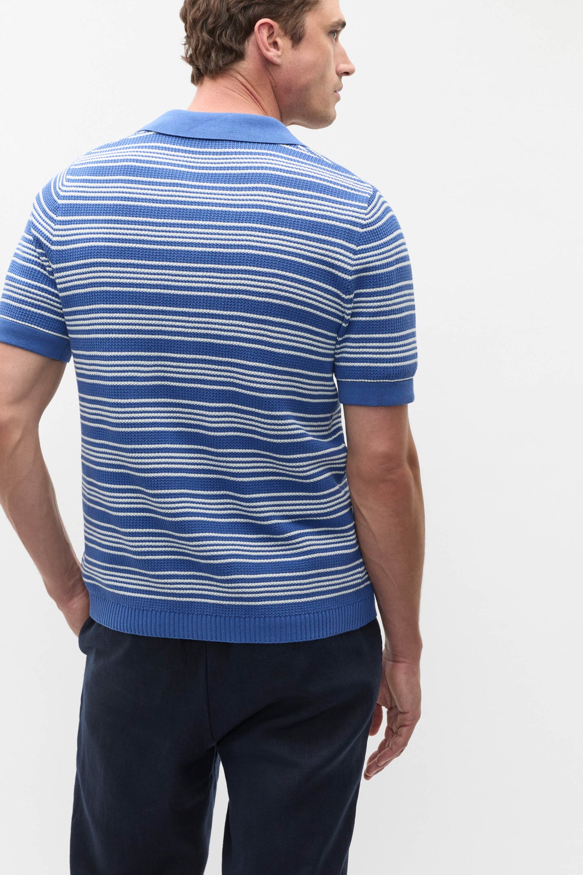 Jacquard Stripe Knit Shirt