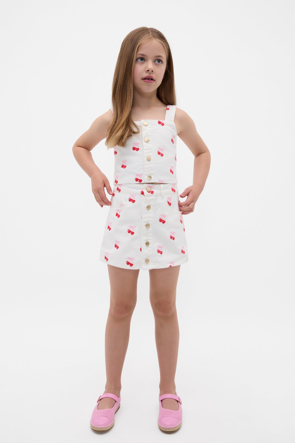 Heart Denim Skort