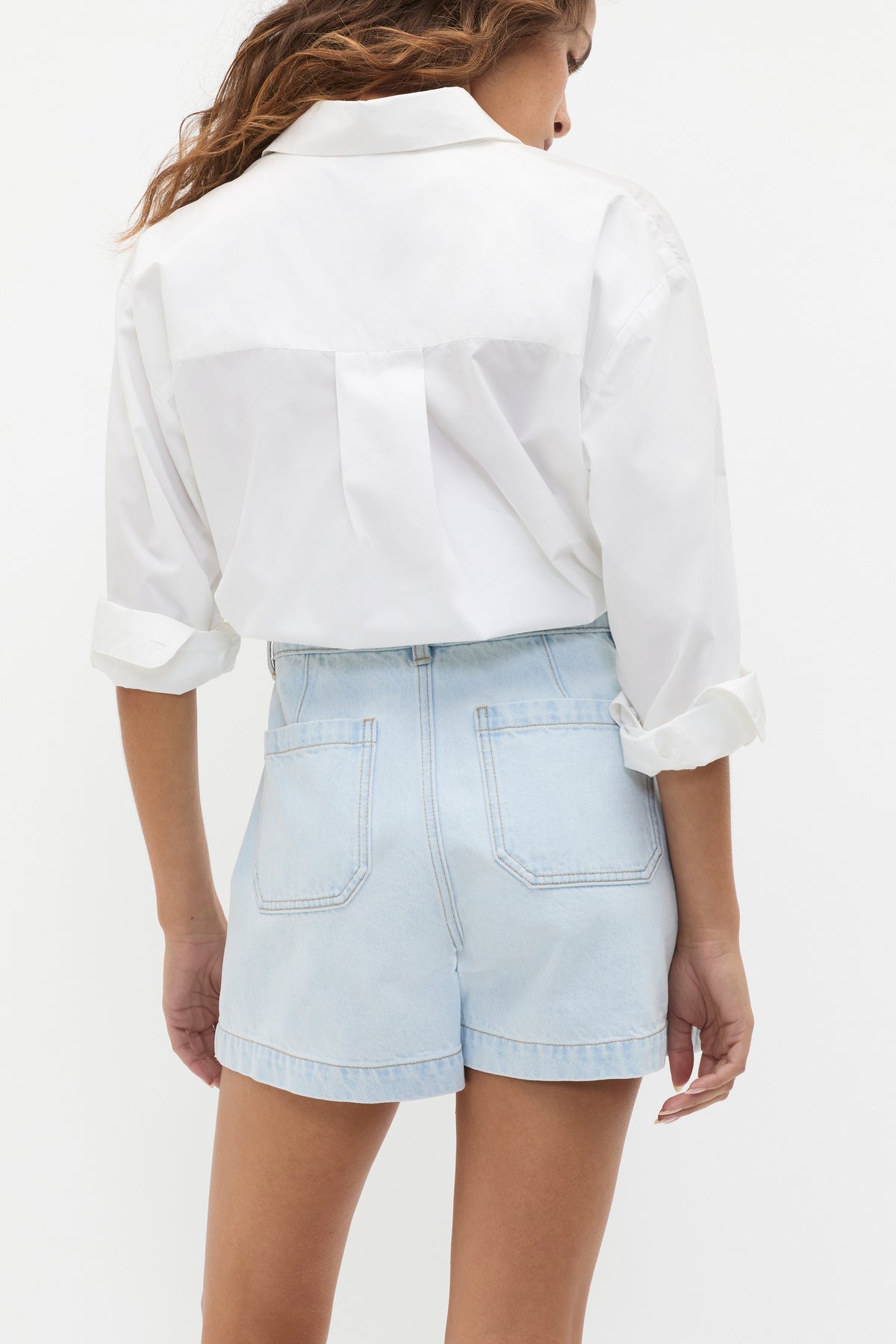 Denim Scallop Short
