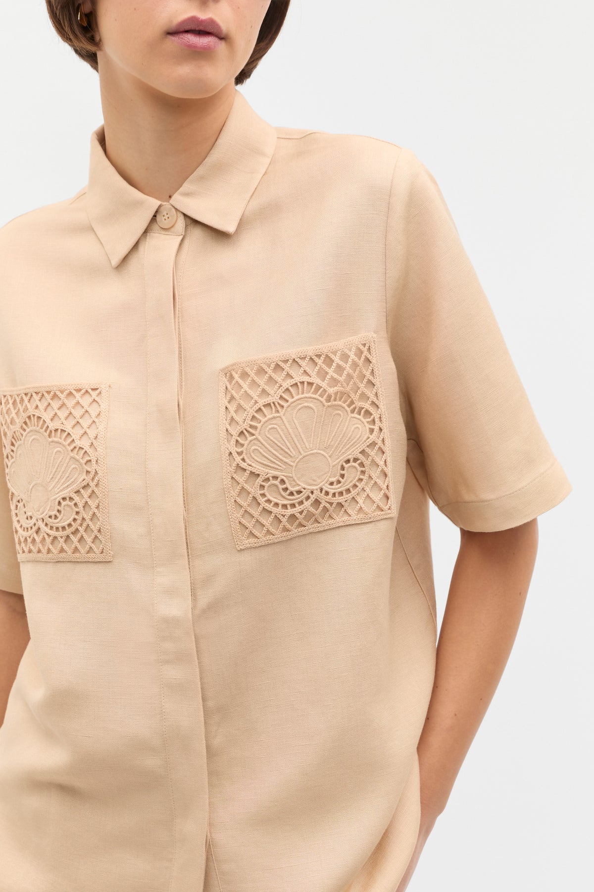 Crochet Pocket Shirt