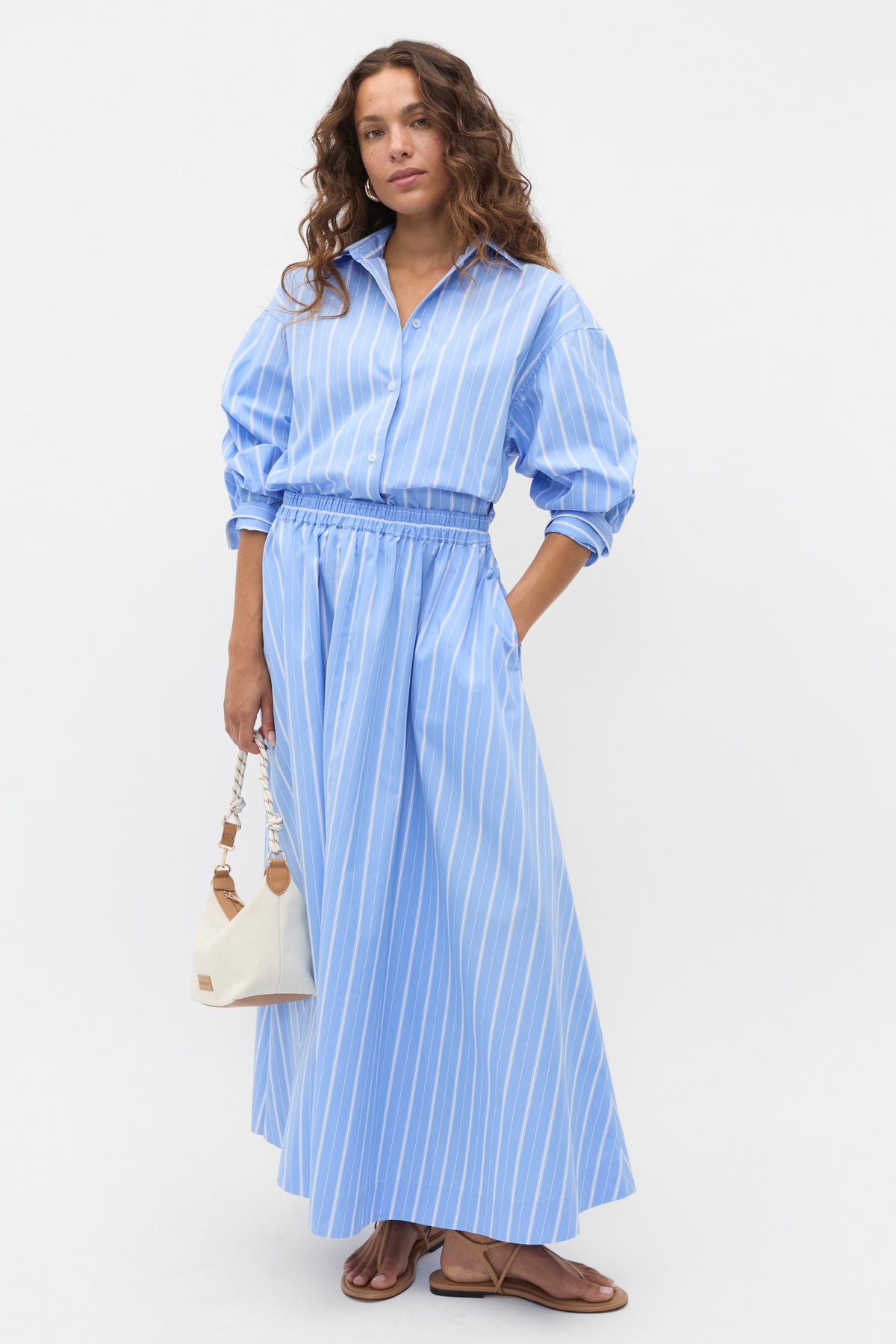 Poplin Variegated Stripe Shirt