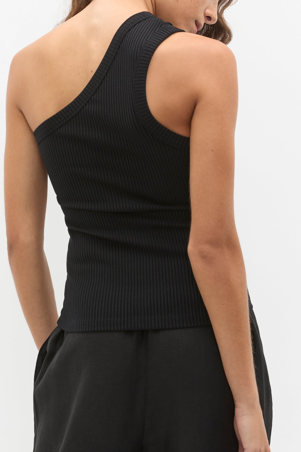 Rib One Shoulder Tank