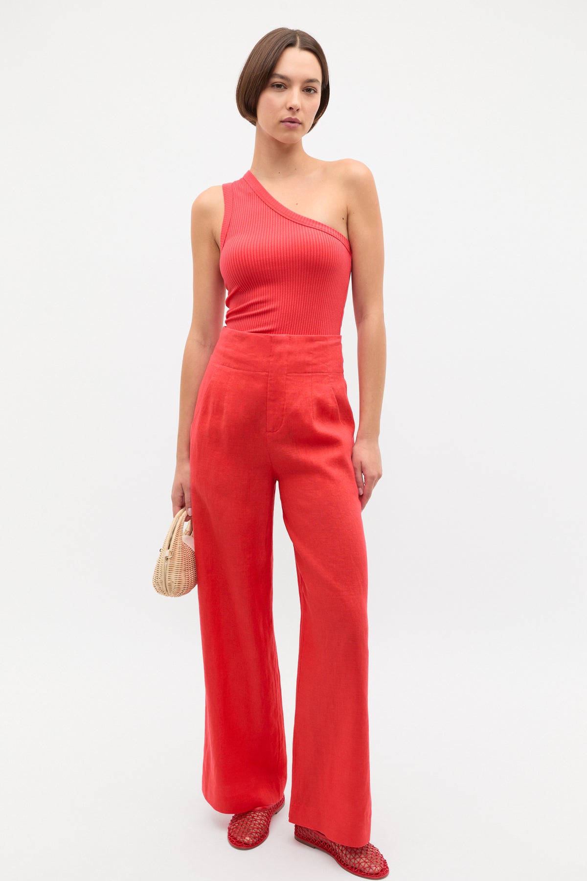 Rib One Shoulder Tank