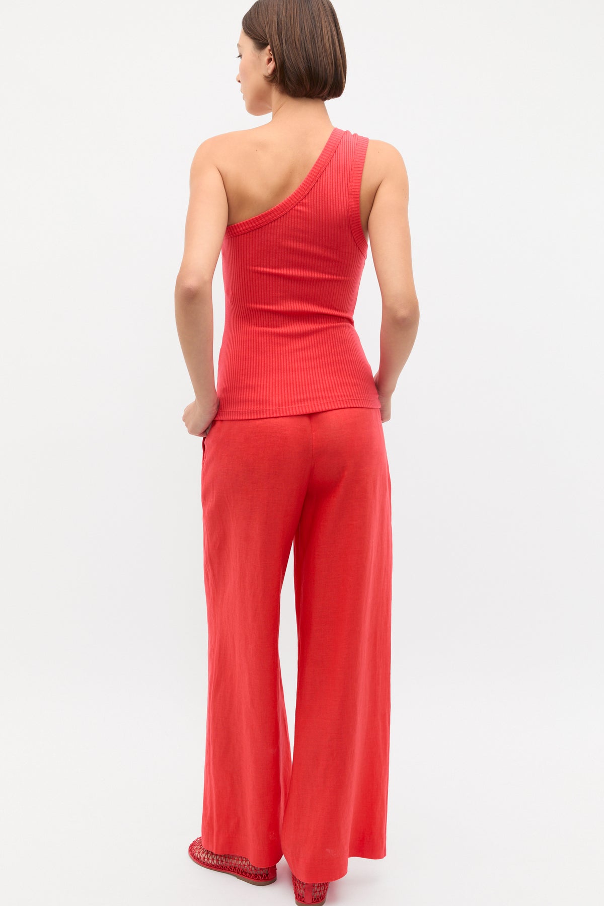 Rib One Shoulder Tank